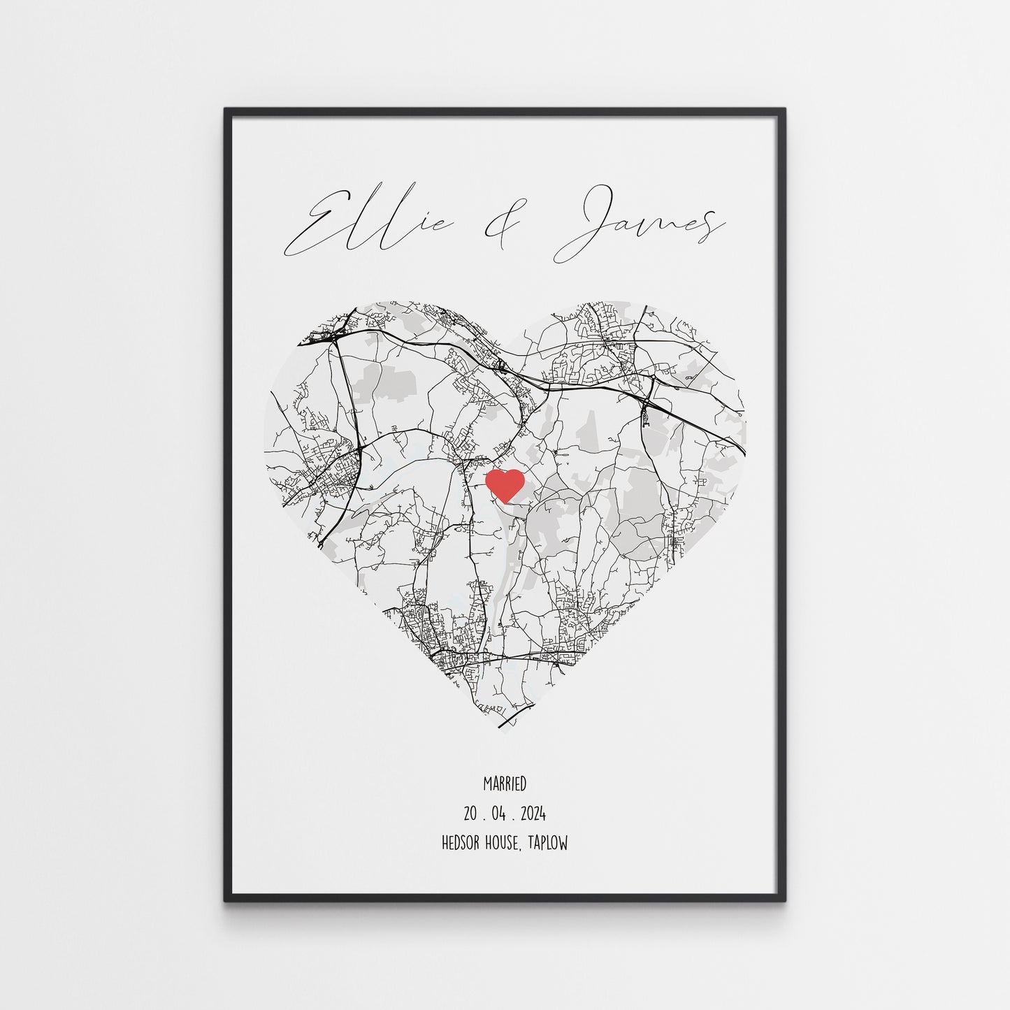 Wedding Venue Map Print