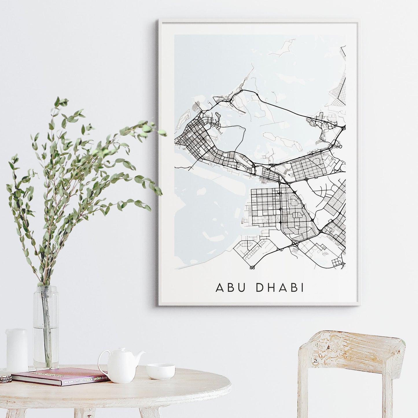 Abu Dhabi Map Print - United Arab Emirates