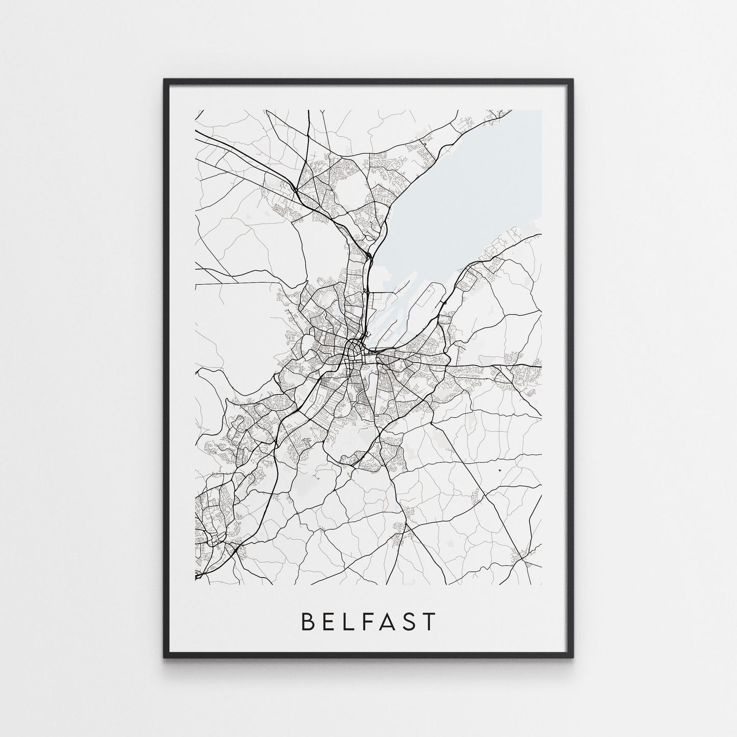 Belfast Map Print - Northern Ireland