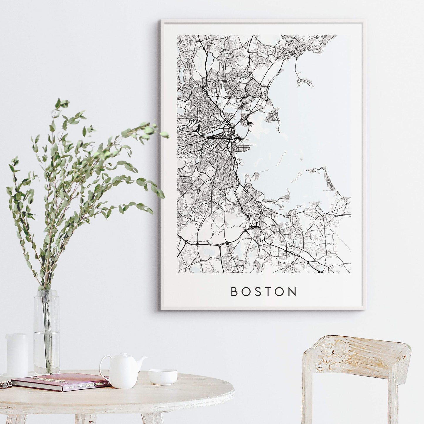 Boston Map Print - Massachusetts USA