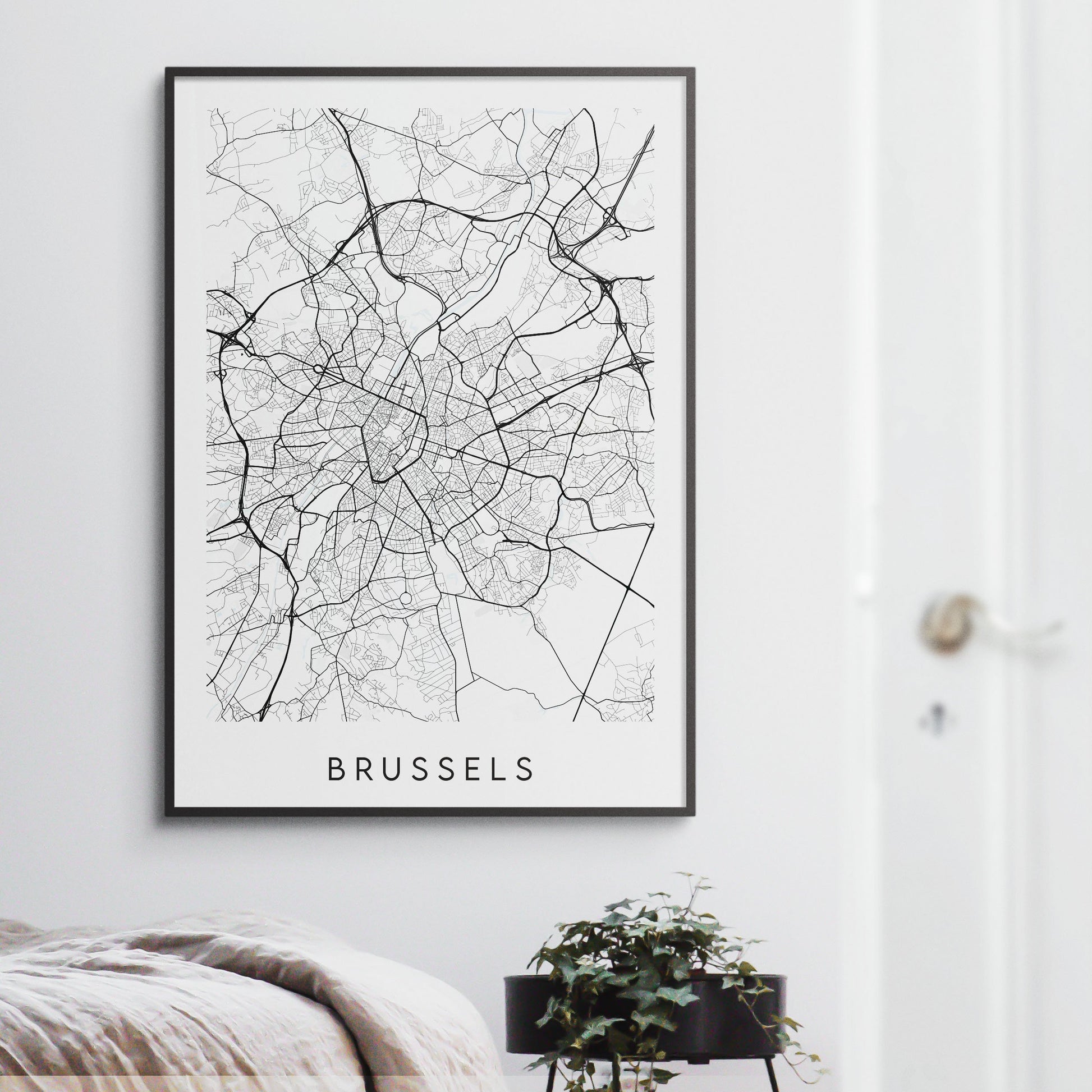 Brussels Map Print - Belgium