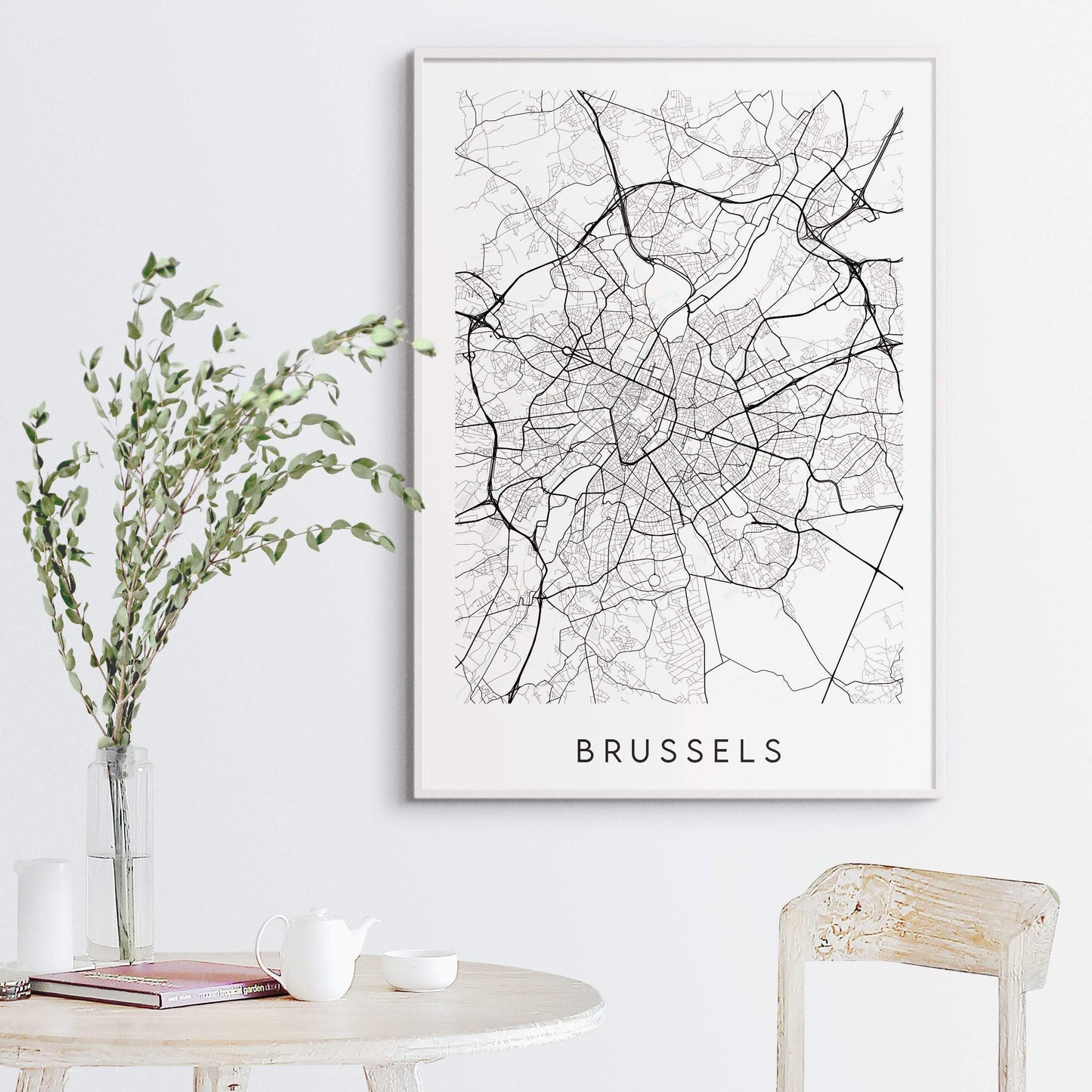 Brussels Map Print - Belgium