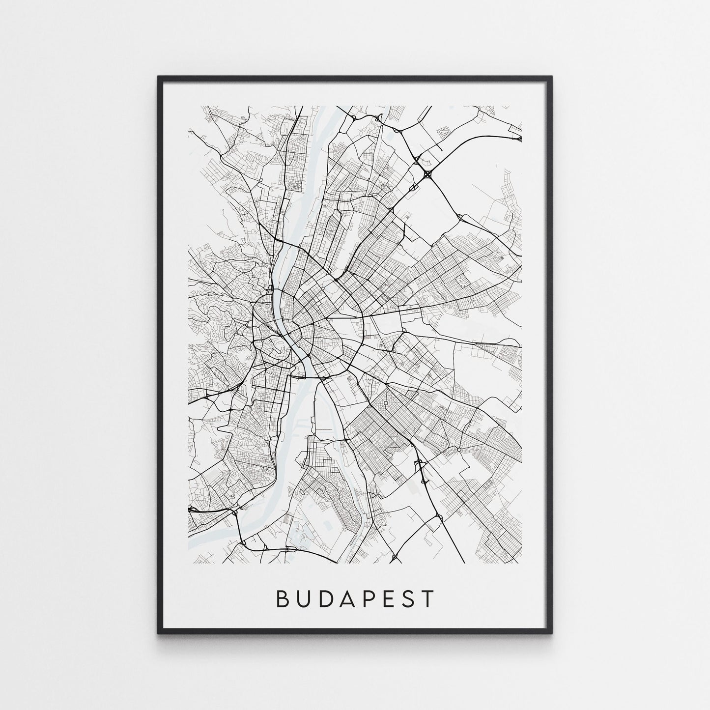 Budapest Map Print - Hungary