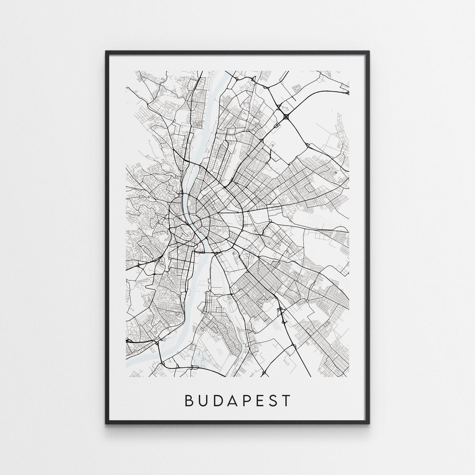 Budapest Map Print - Hungary