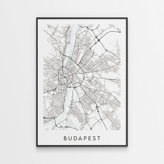 Budapest Map Print - Hungary