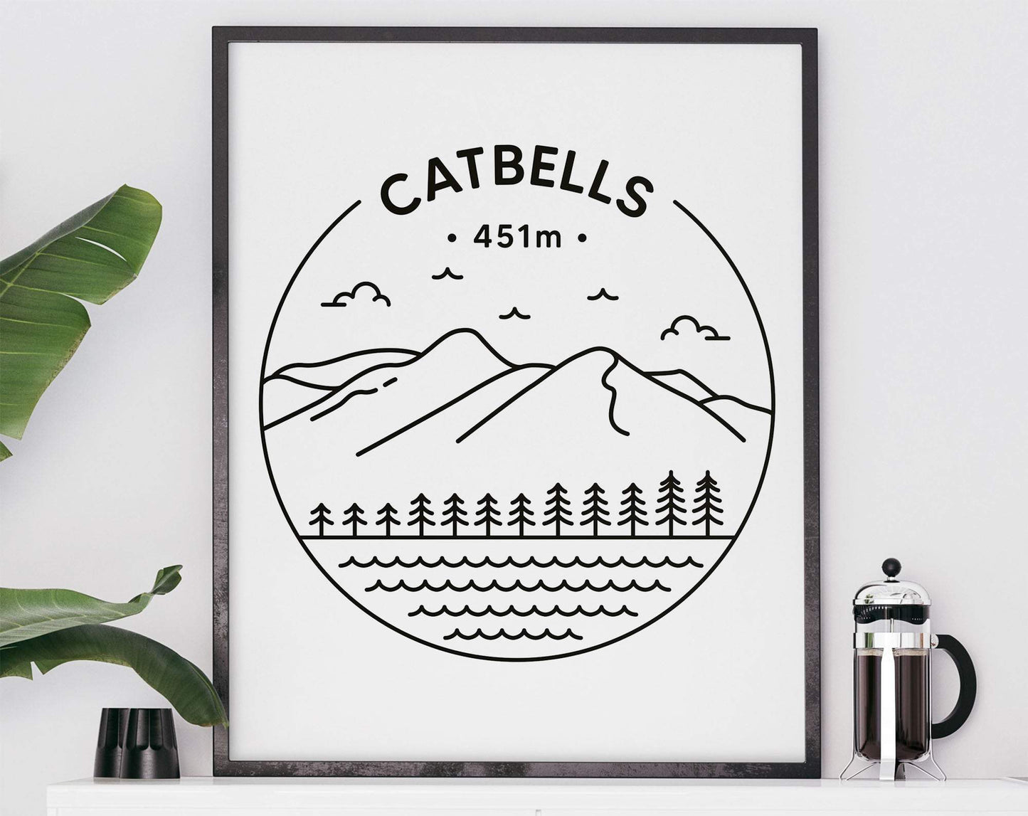 Catbells Print - Derwentwater, Cumbria, Lake District Poster
