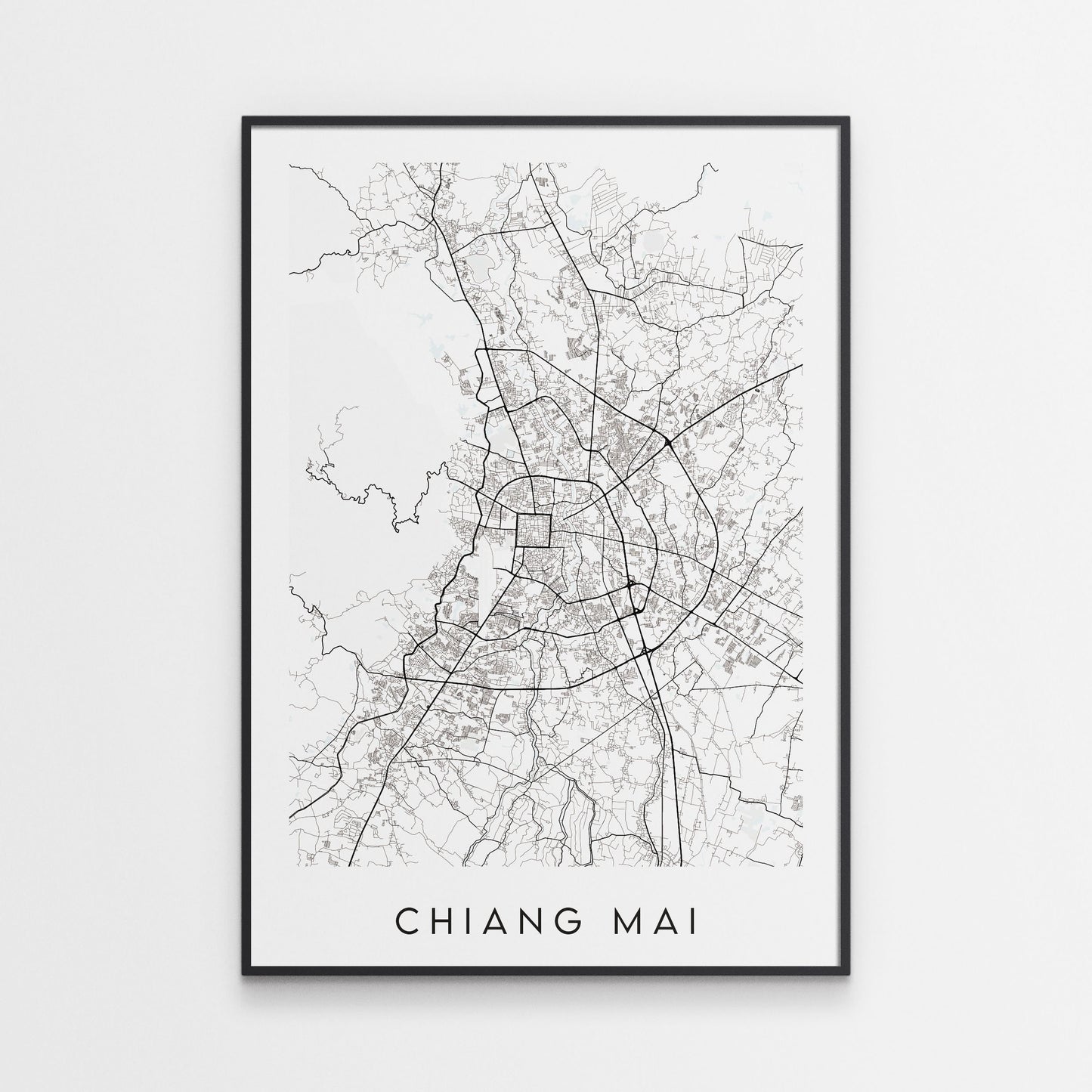 Chiang Mai Map Print - Thailand