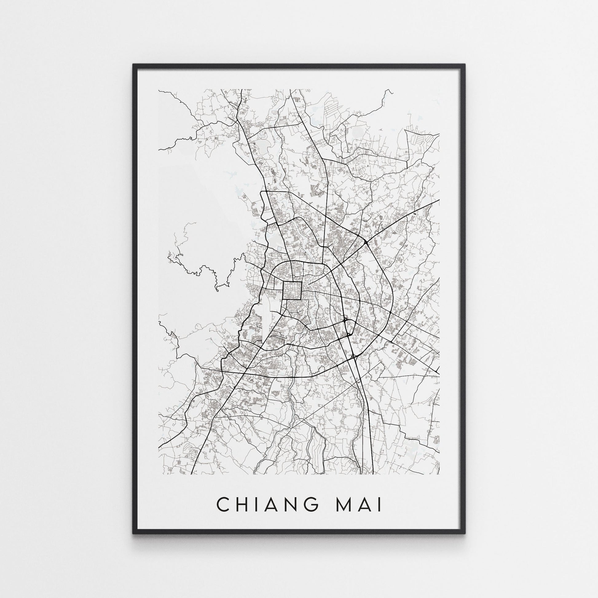 Chiang Mai Map Print - Thailand