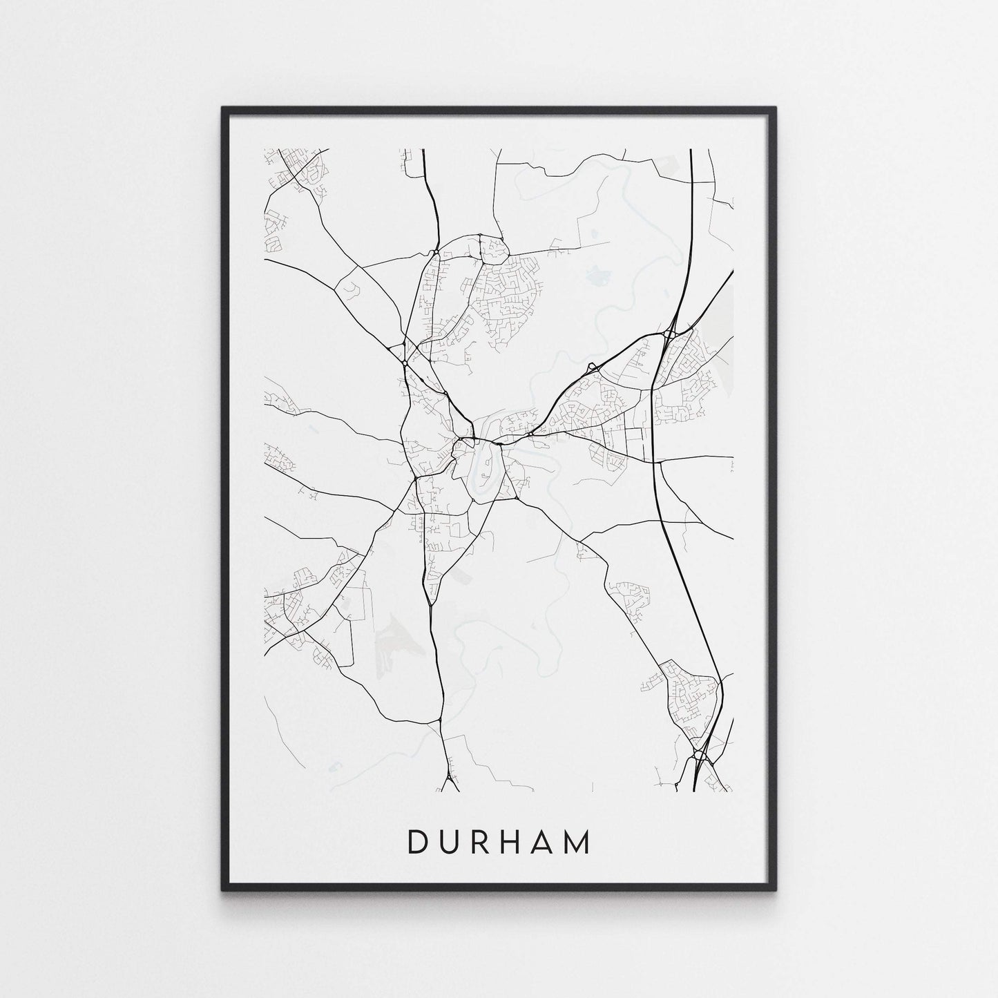 Durham Map Print