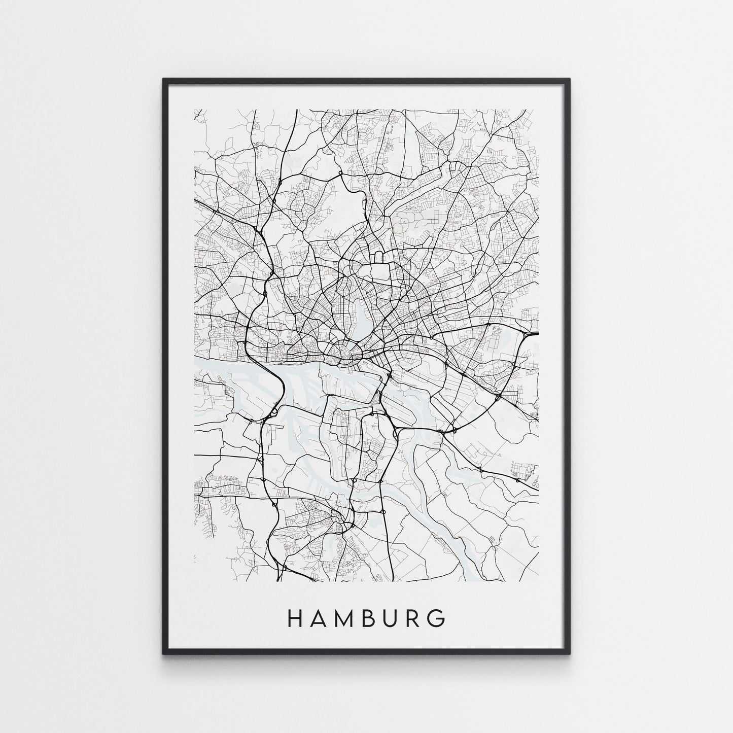 Hamburg Map Print - Germany