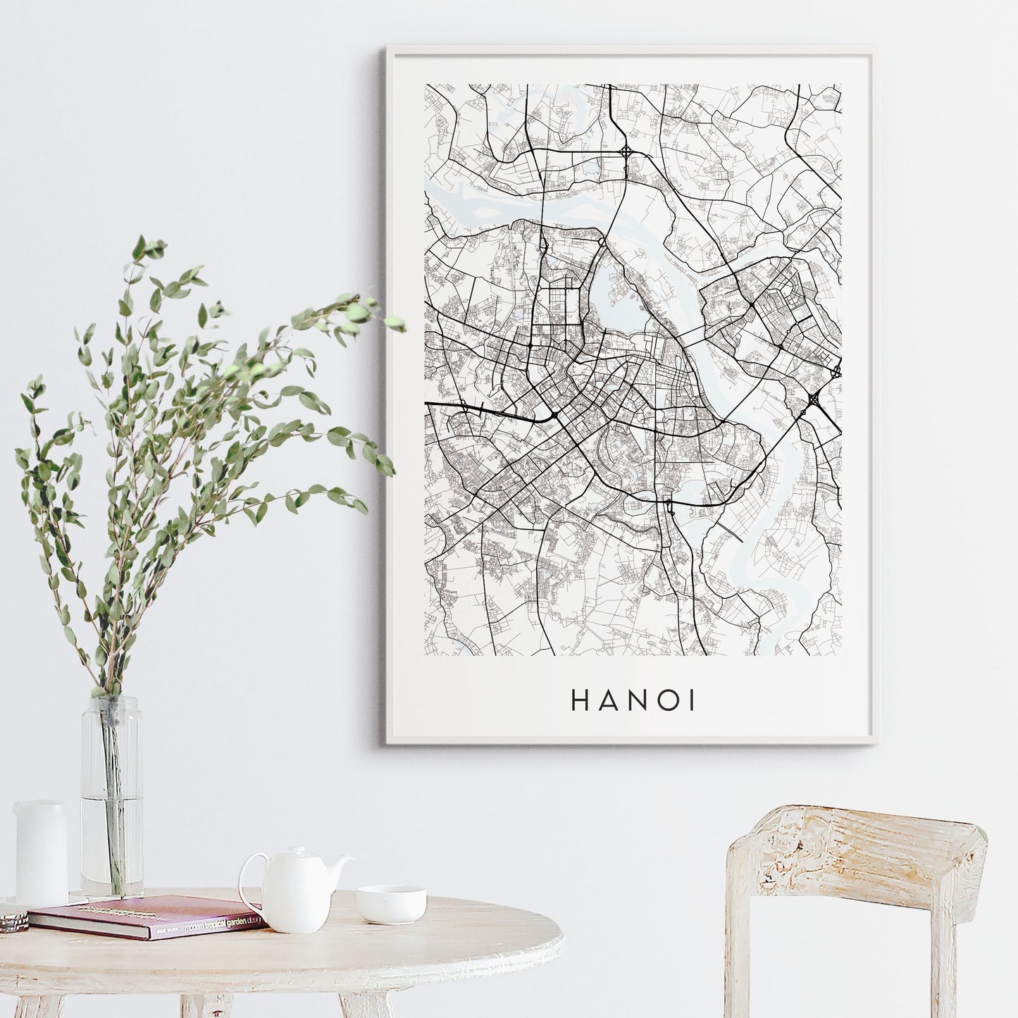 Hanoi Map Print - Vietnam