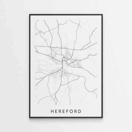 Hereford Map Print