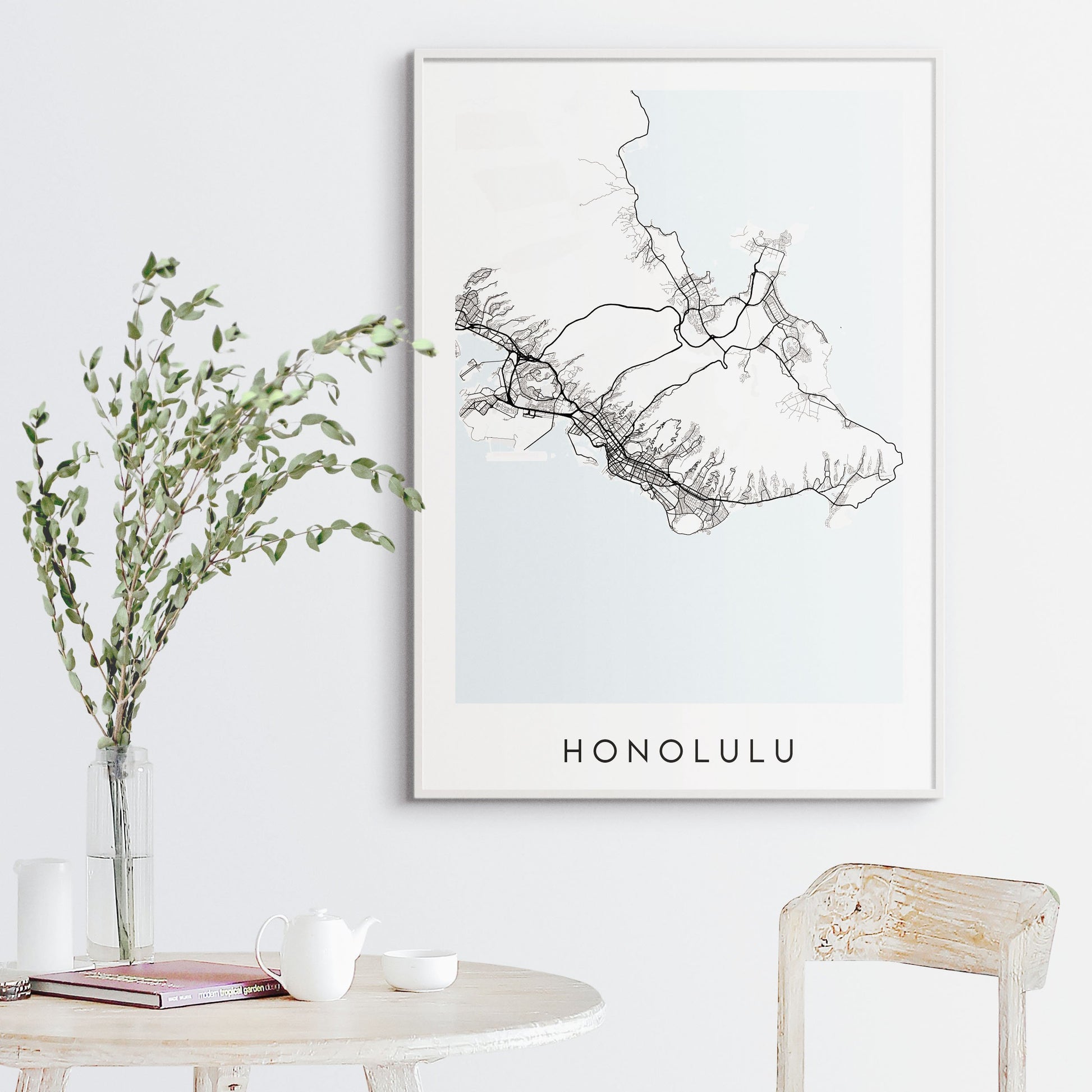 Honolulu Map Print - Hawaii USA