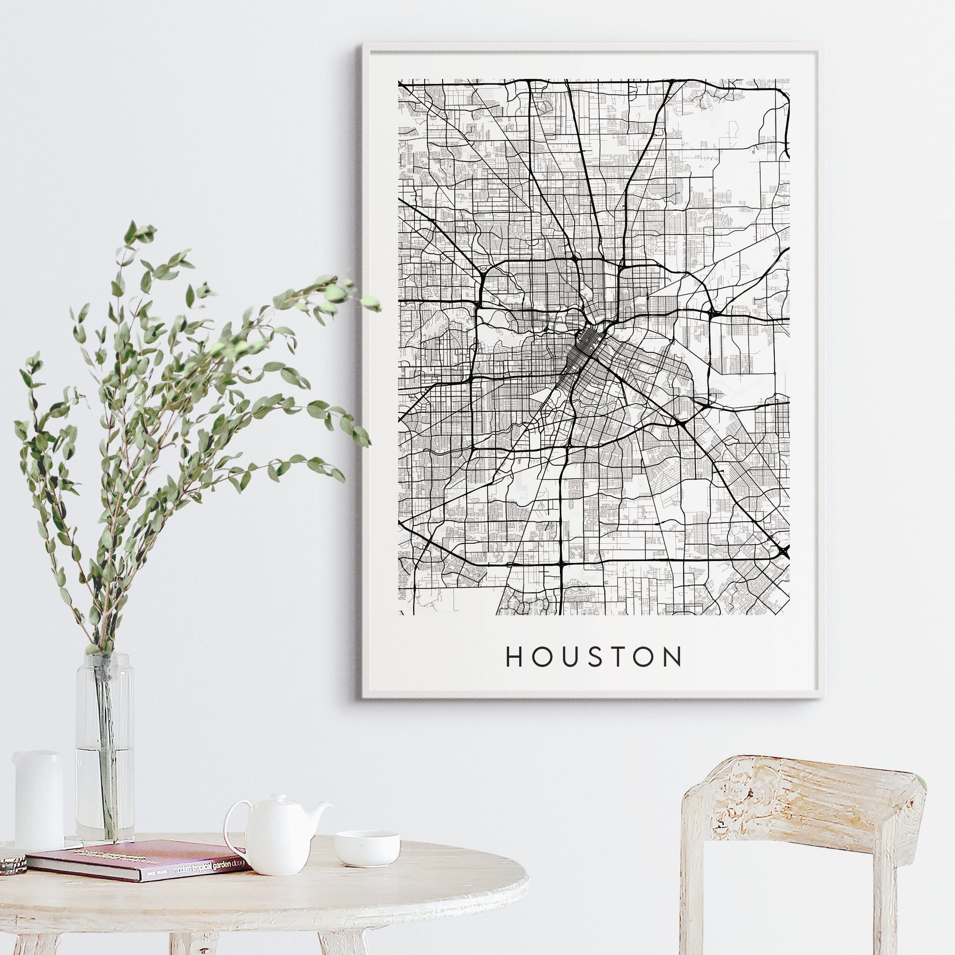 Houston Map Print - Texas USA
