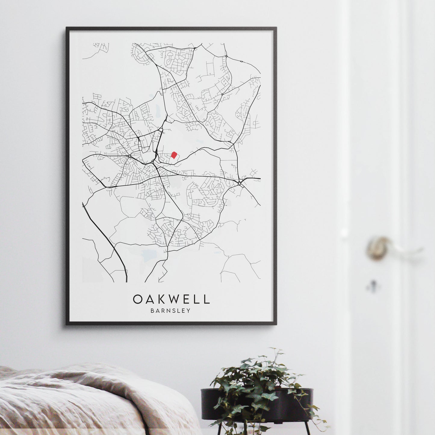 Barnsley FC Poster - Oakwell Stadium Football Map