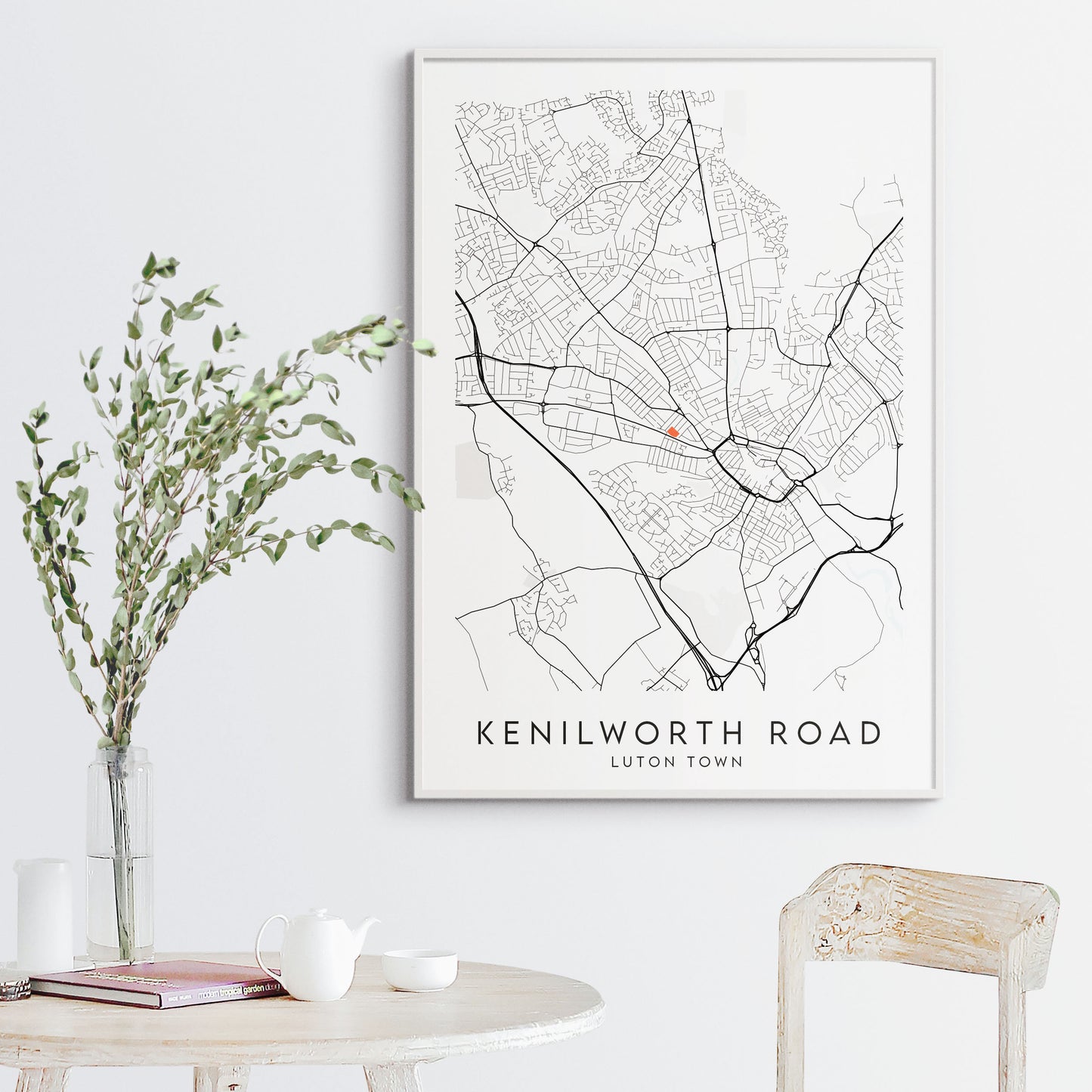 Luton Town Poster - Kenilworth Road Stadium Football Map