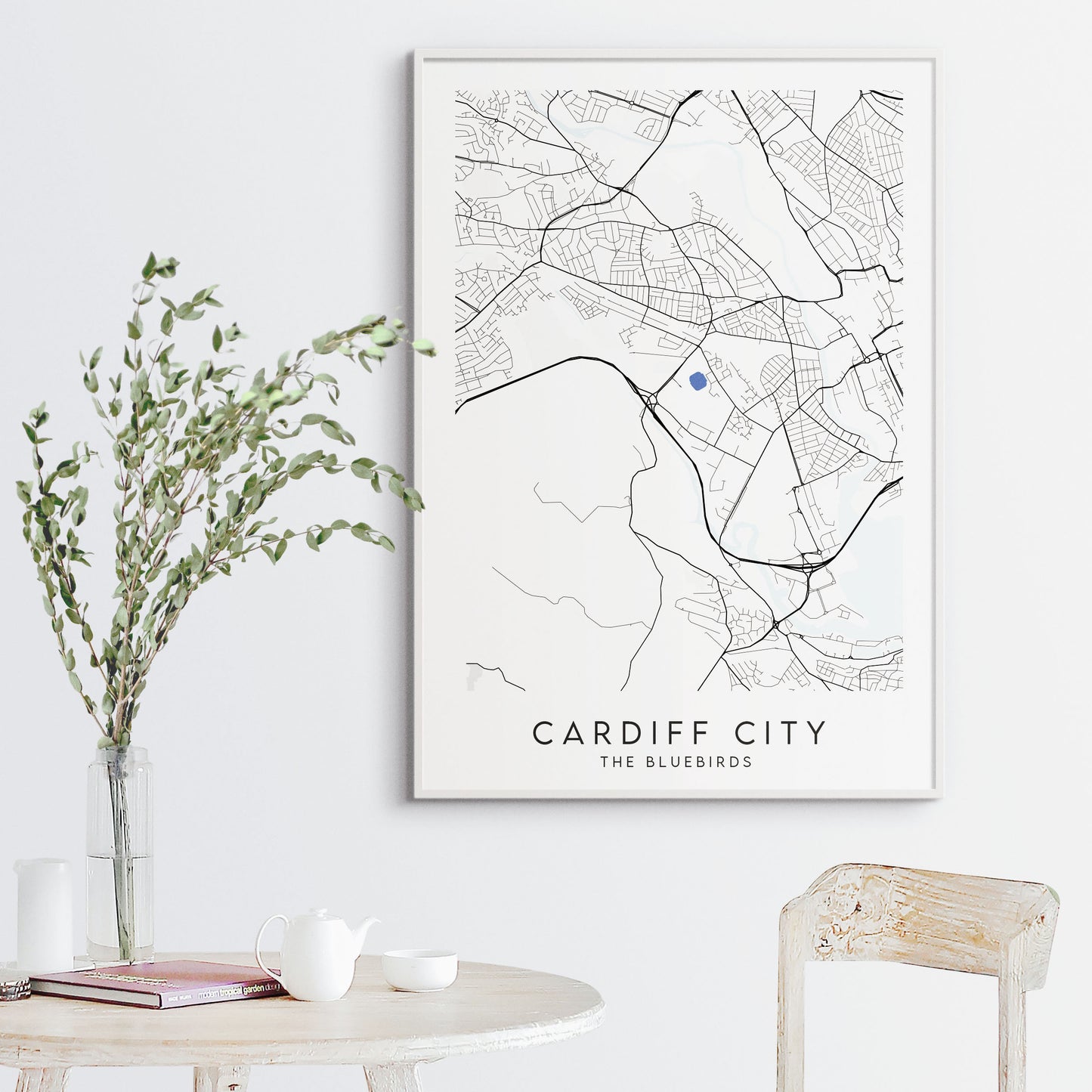 Cardiff City Poster - Cardiff City Stadium Football Map