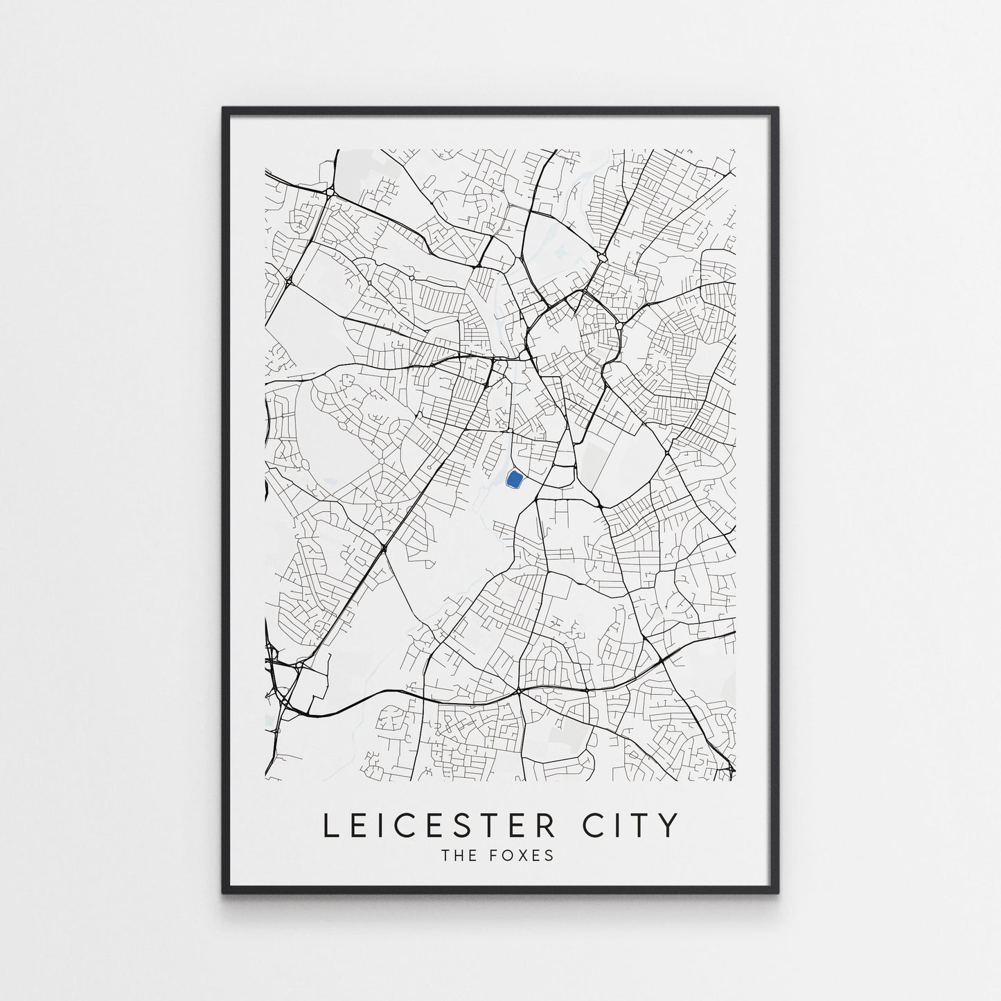 Leicester City Poster - Filbert Street Stadium Football Map