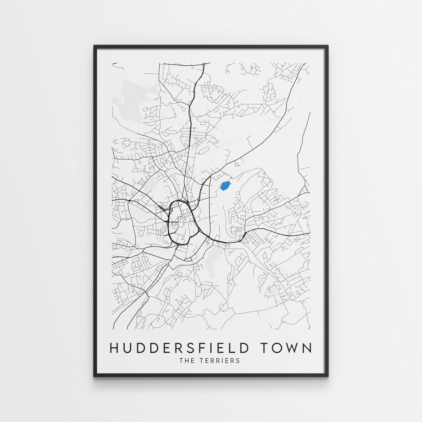 Huddersfield Town Poster - Stadium Football Map