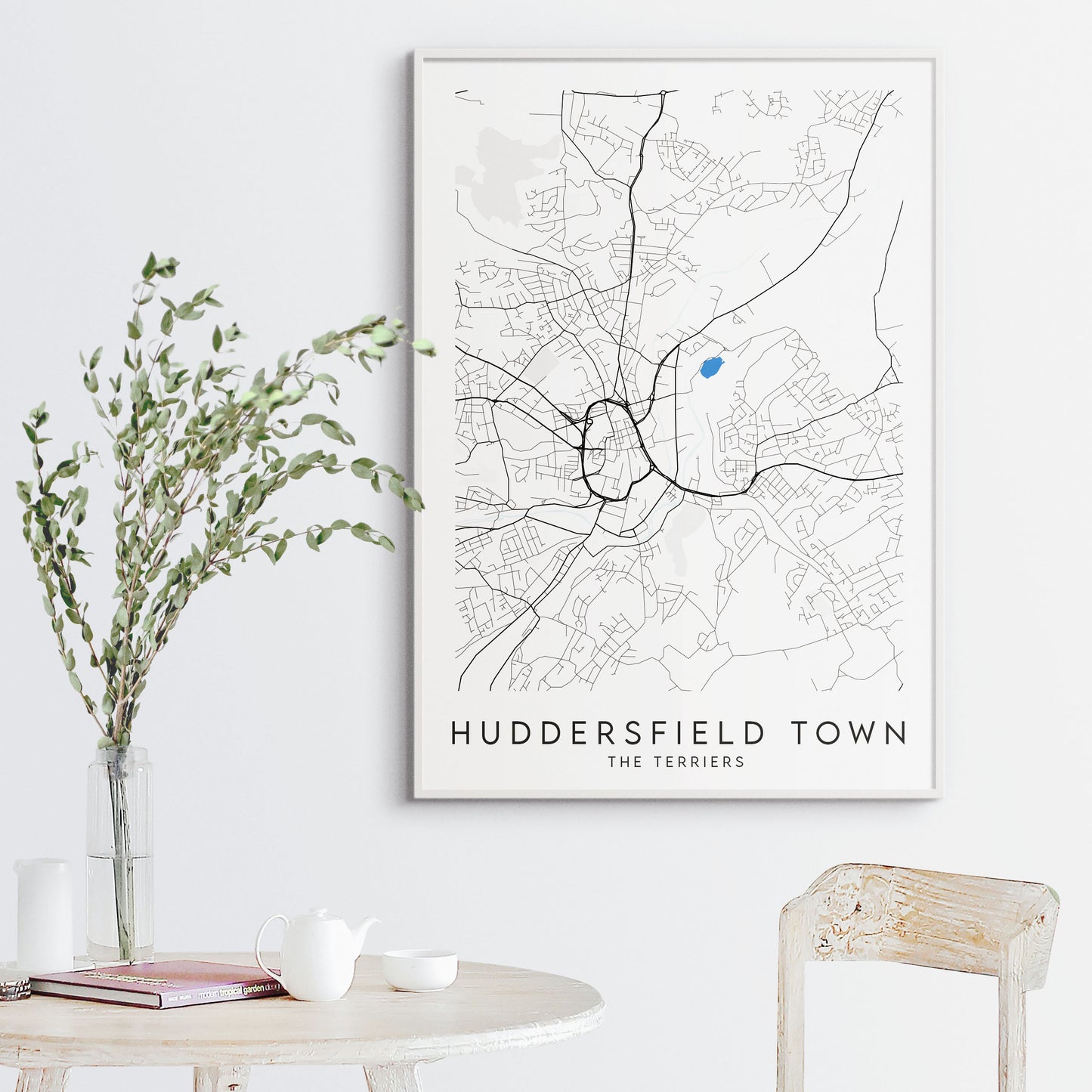 Huddersfield Town Poster - Stadium Football Map