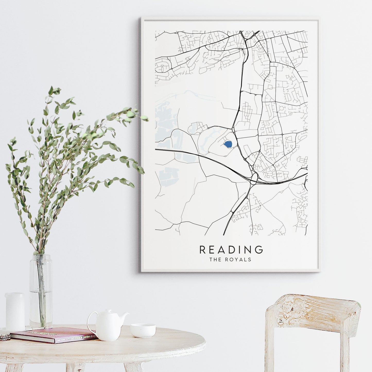 Reading FC Poster - Stadium Football Map