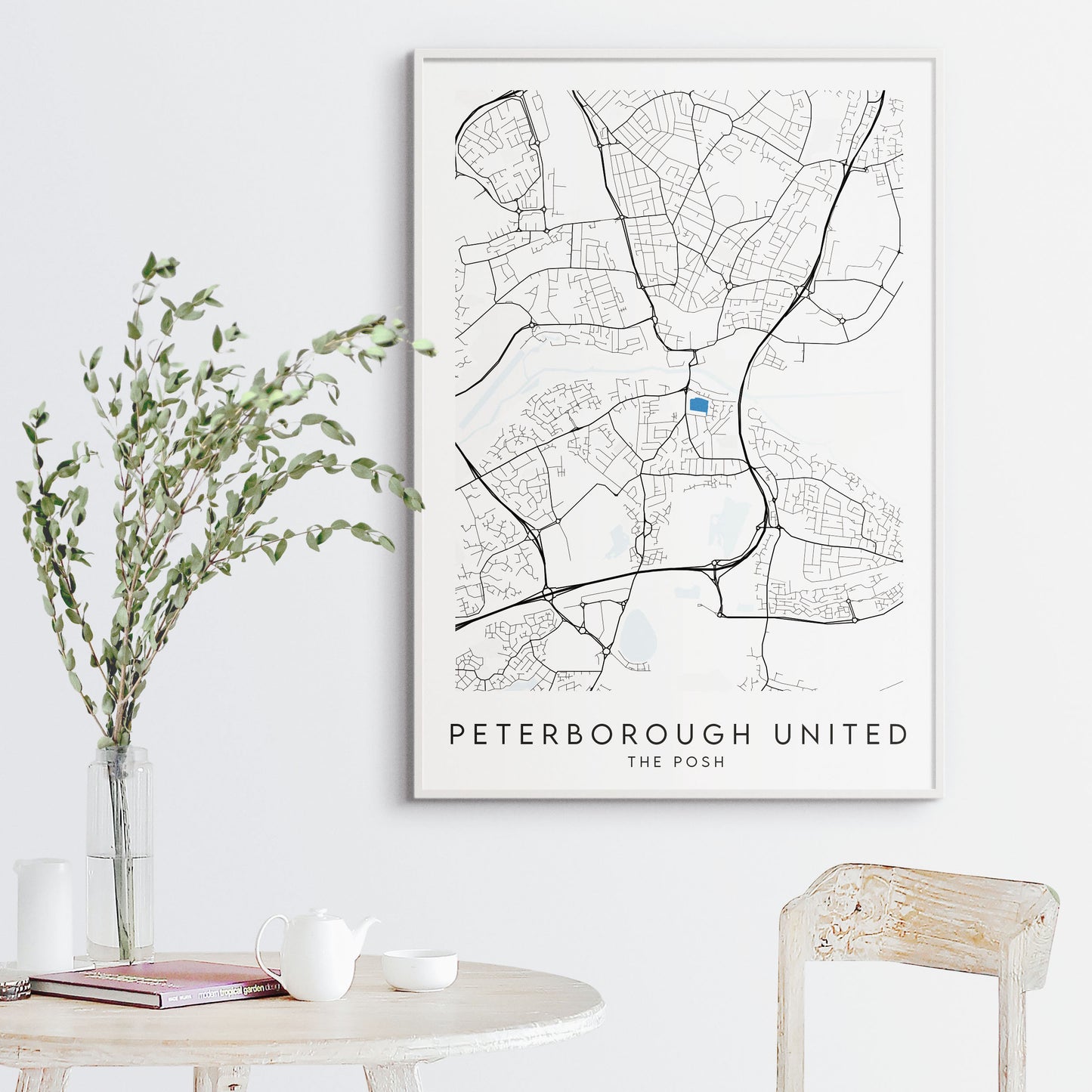 Peterborough United Poster - Stadium Football Map