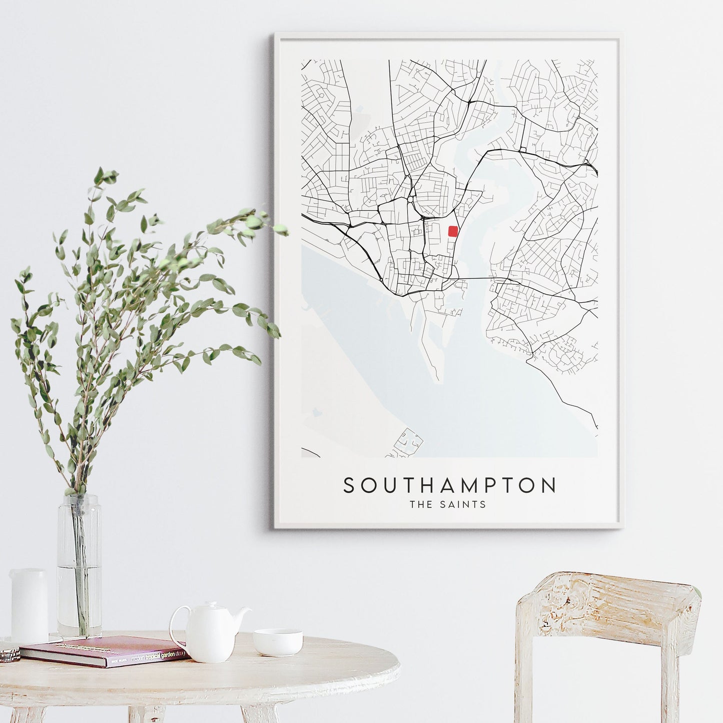 Southampton FC Poster - St Mary's Stadium Football Map
