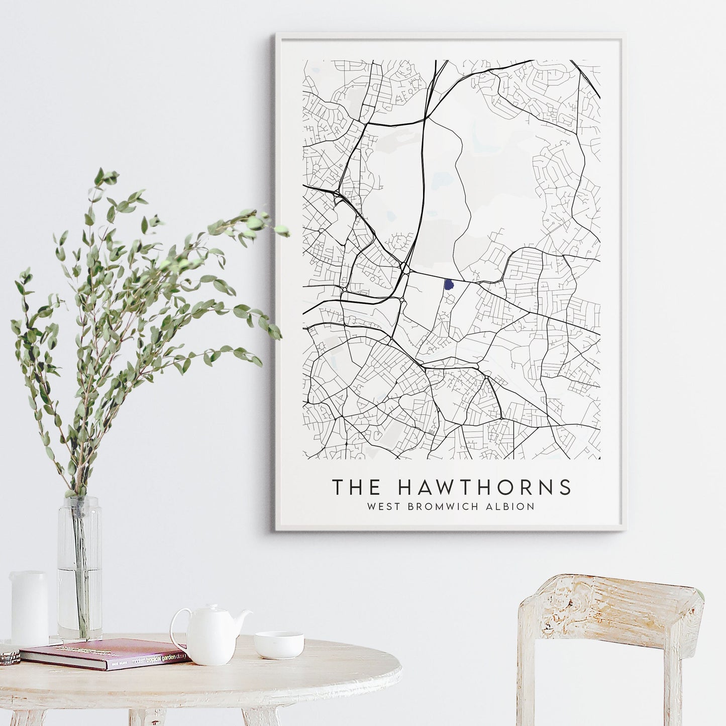 West Brom Poster - The Hawthorns Stadium Football Map