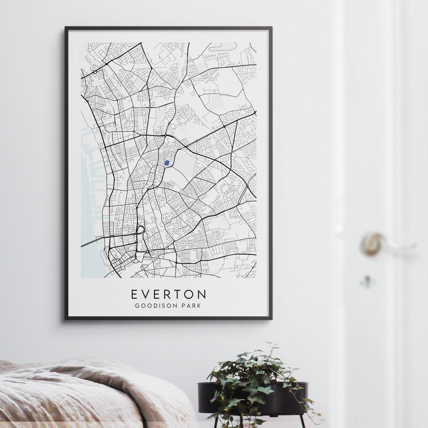 Everton FC Poster - Goodison Park Stadium Football Map