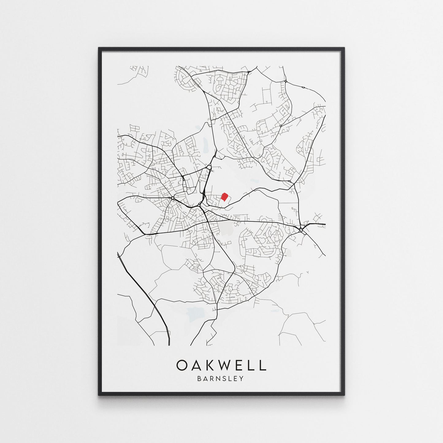 Barnsley FC Poster - Oakwell Stadium Football Map