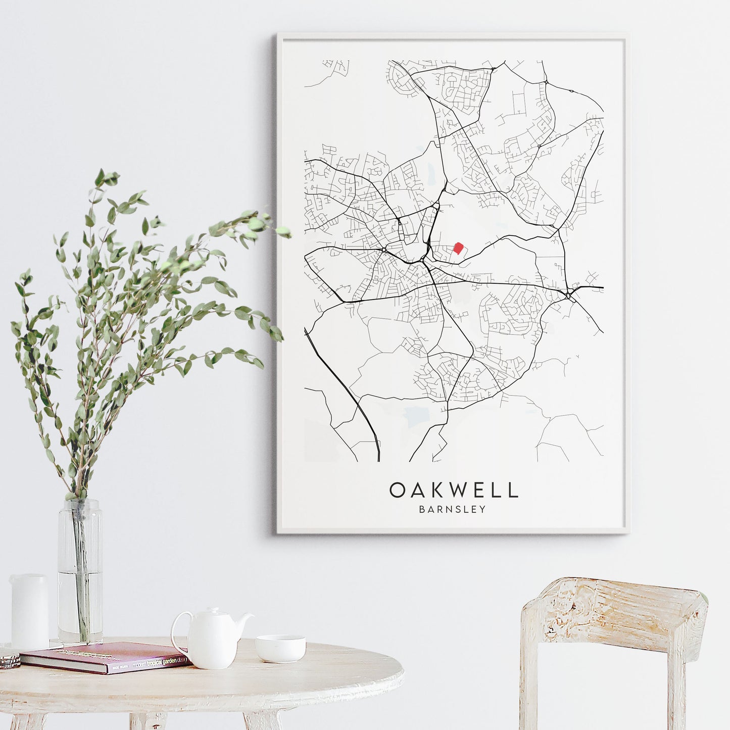 Barnsley FC Poster - Oakwell Stadium Football Map
