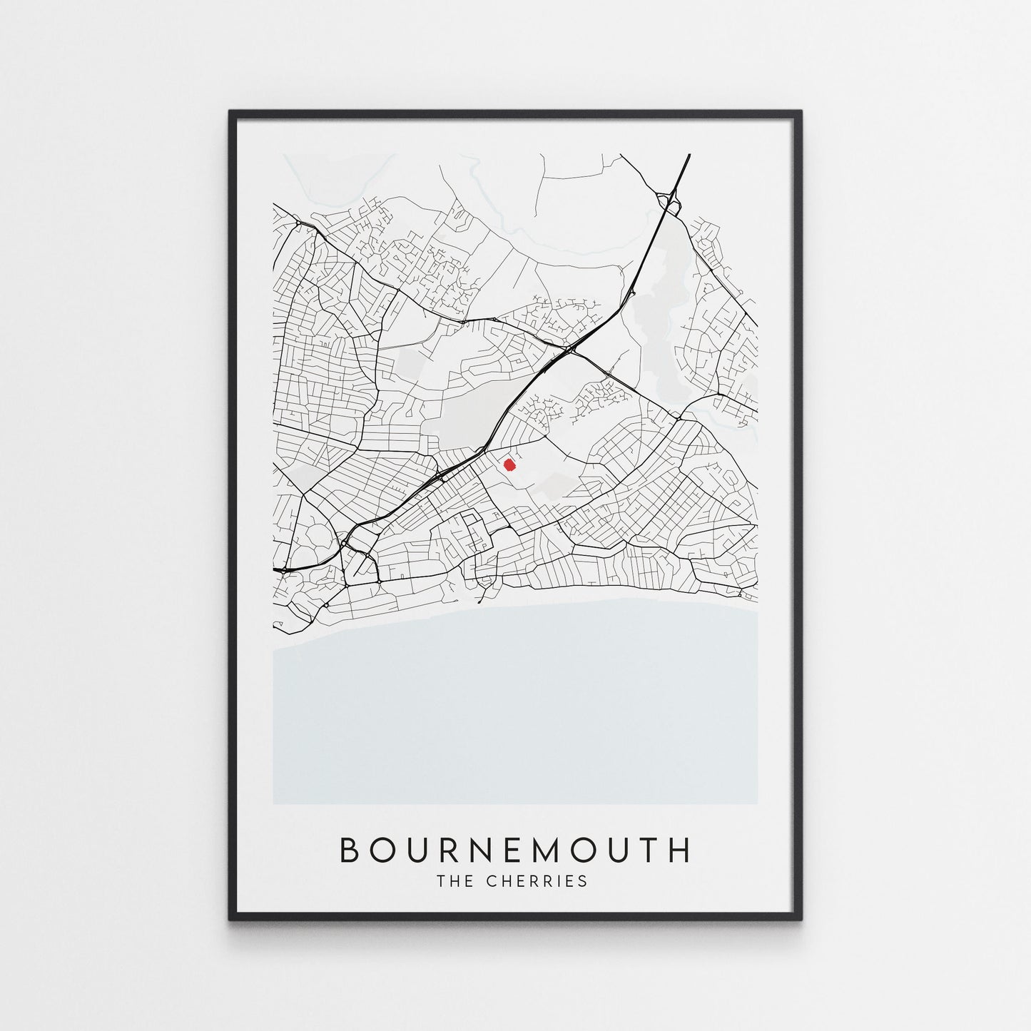 Bournemouth FC Poster - Vitality Stadium Football Map