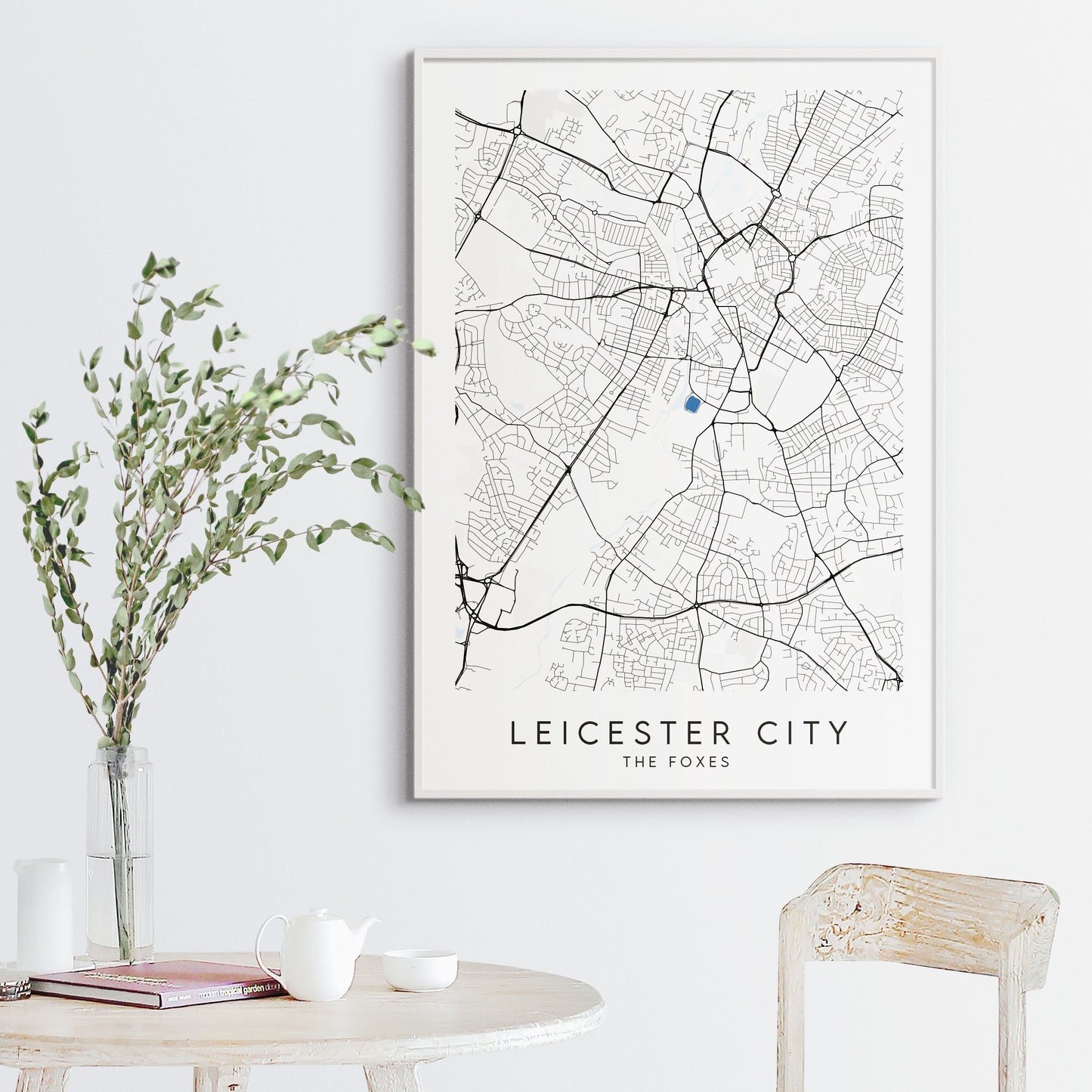 Leicester City Poster - Filbert Street Stadium Football Map