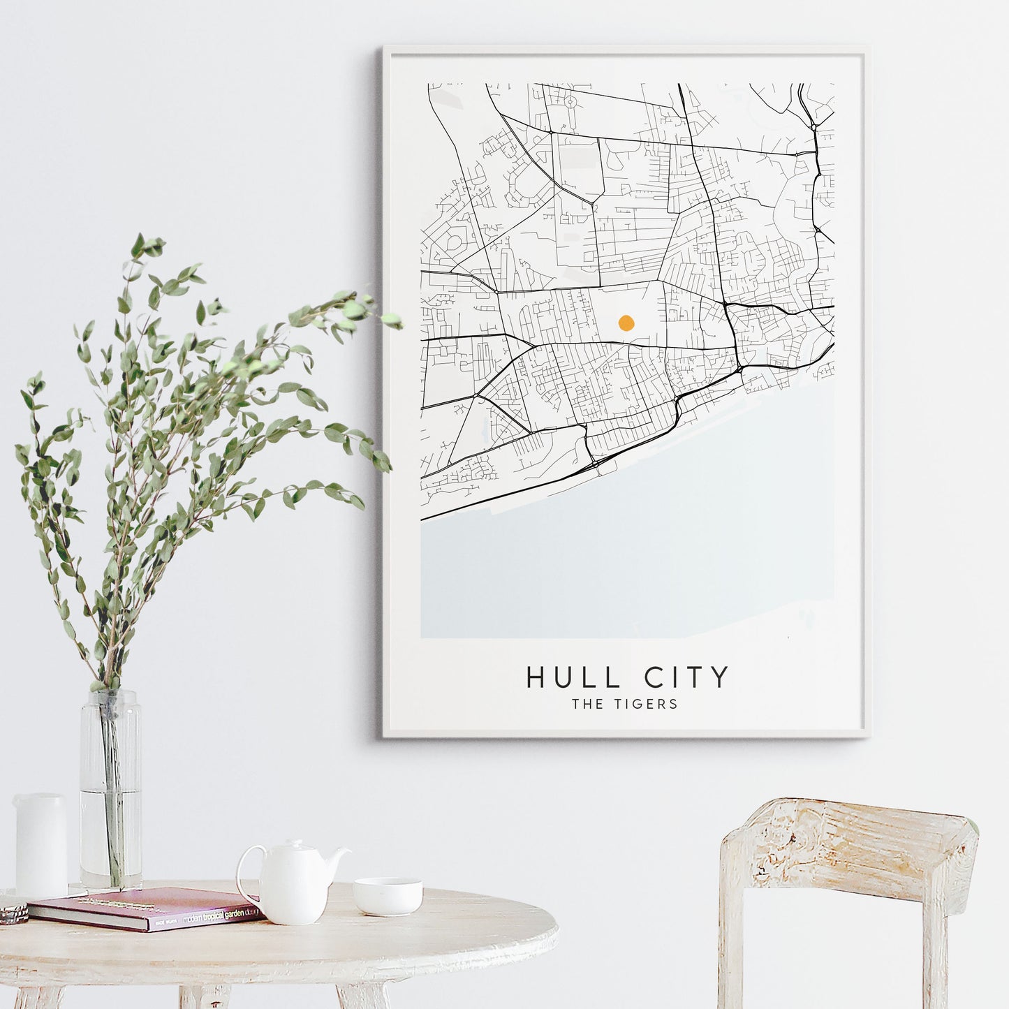 Hull City Poster - Stadium Football Map