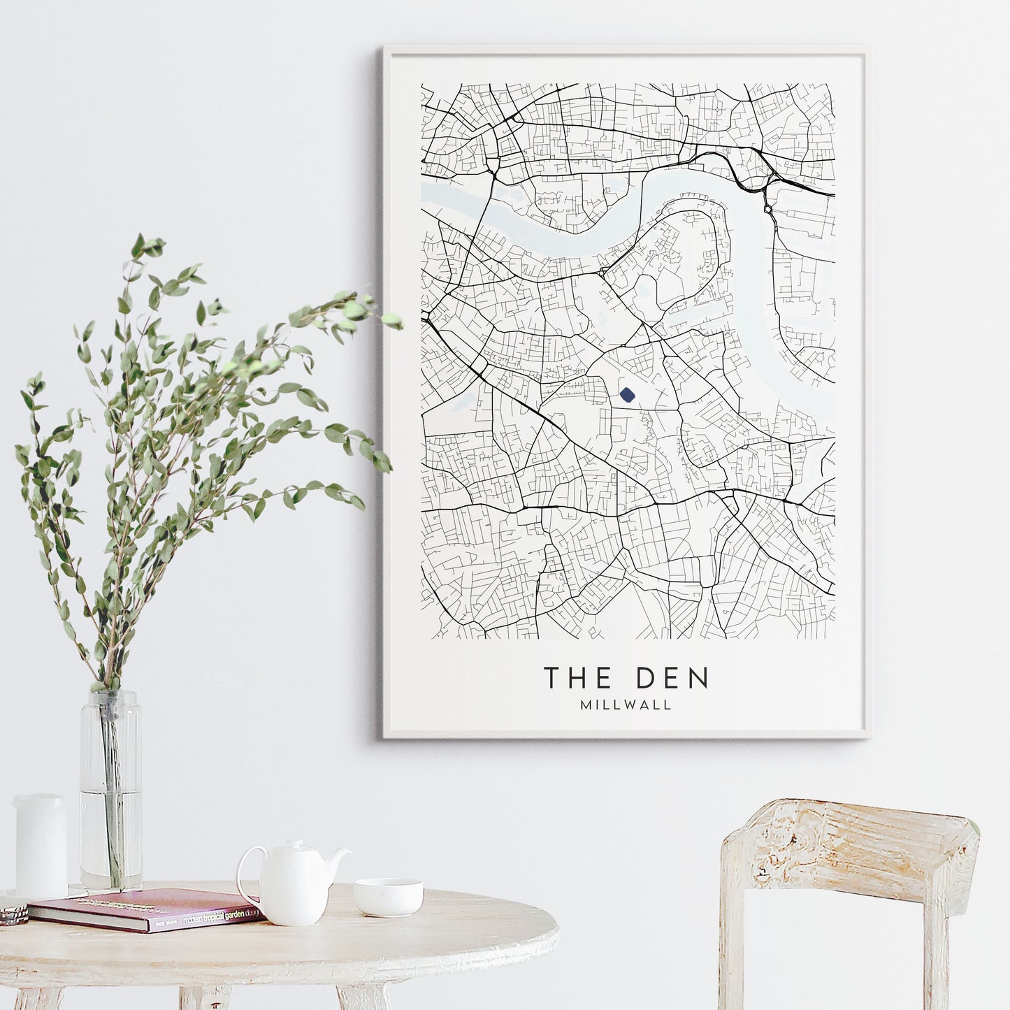 Millwall Poster - The Den Stadium Football Map