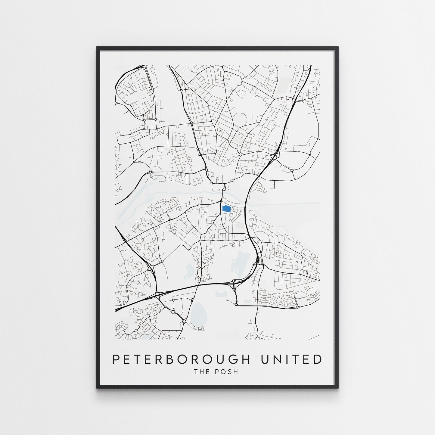 Peterborough United Poster - Stadium Football Map