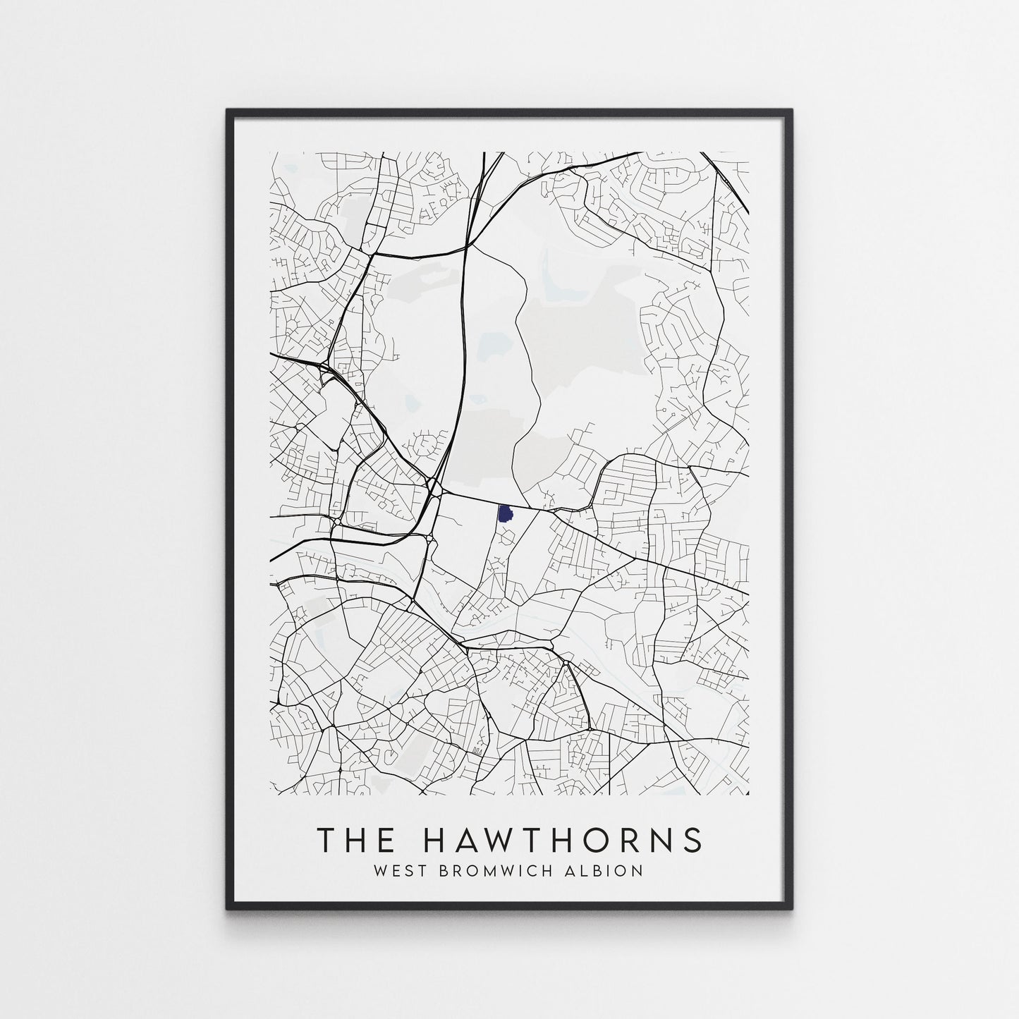 West Brom Poster - The Hawthorns Stadium Football Map