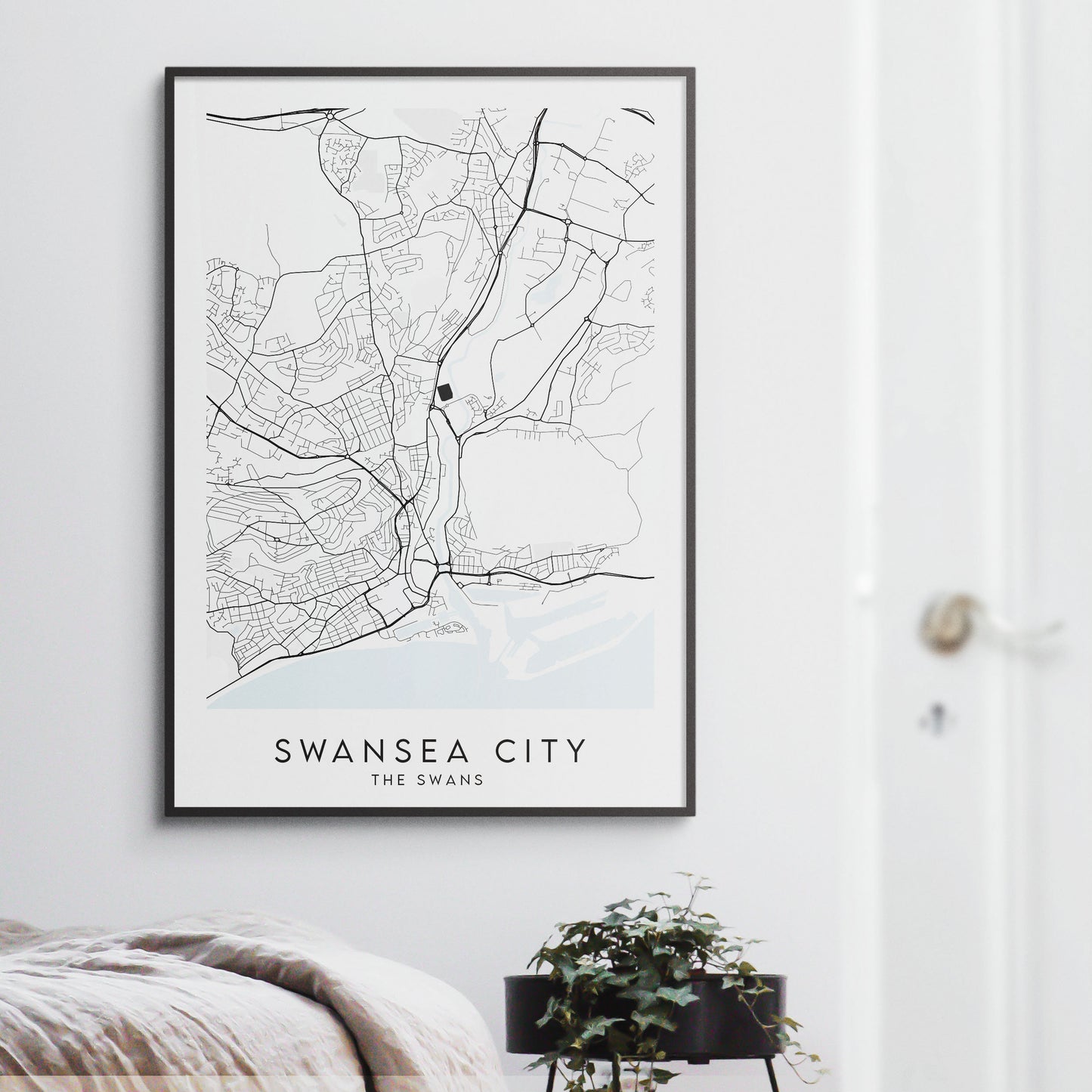 Swansea City Poster - Liberty Stadium Football Map