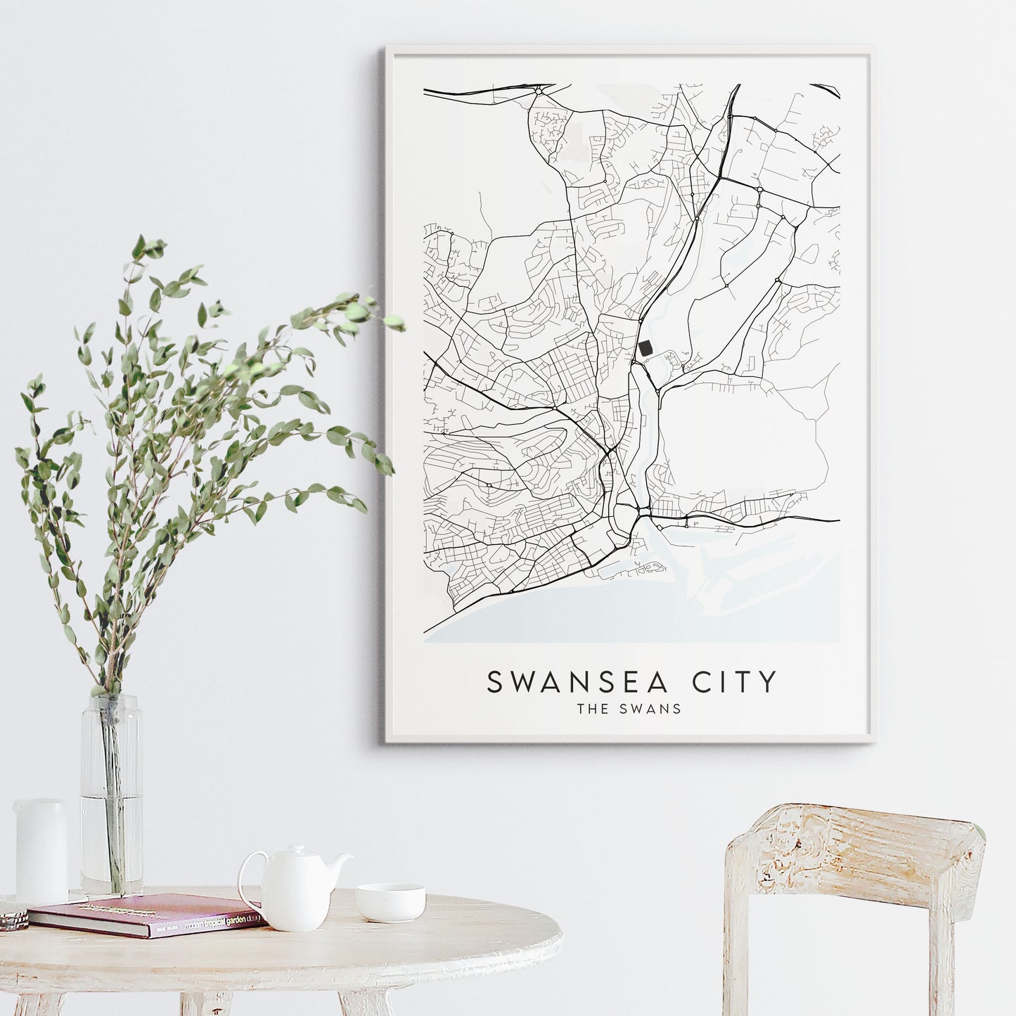 Swansea City Poster - Liberty Stadium Football Map