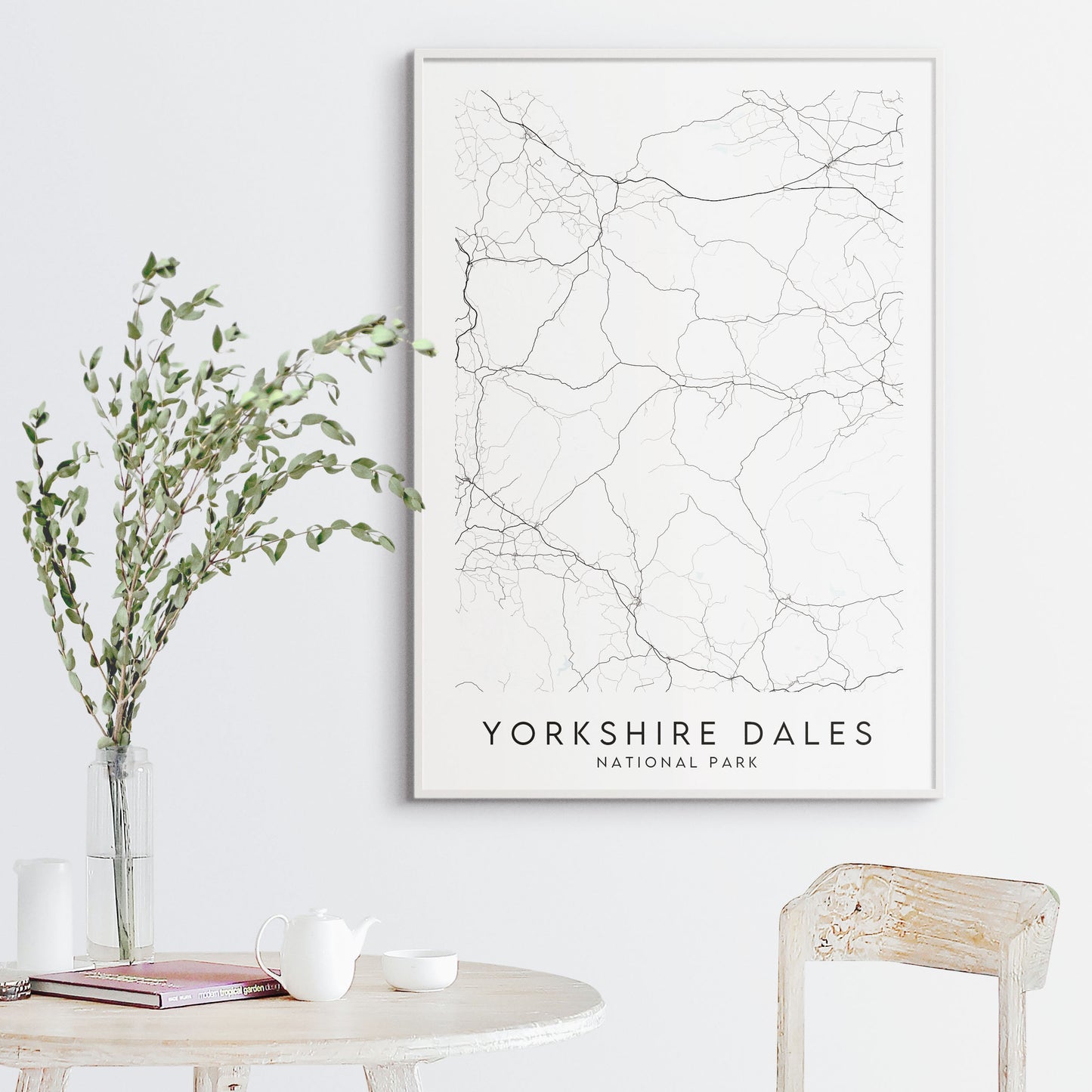Yorkshire Dales National Park Map Print