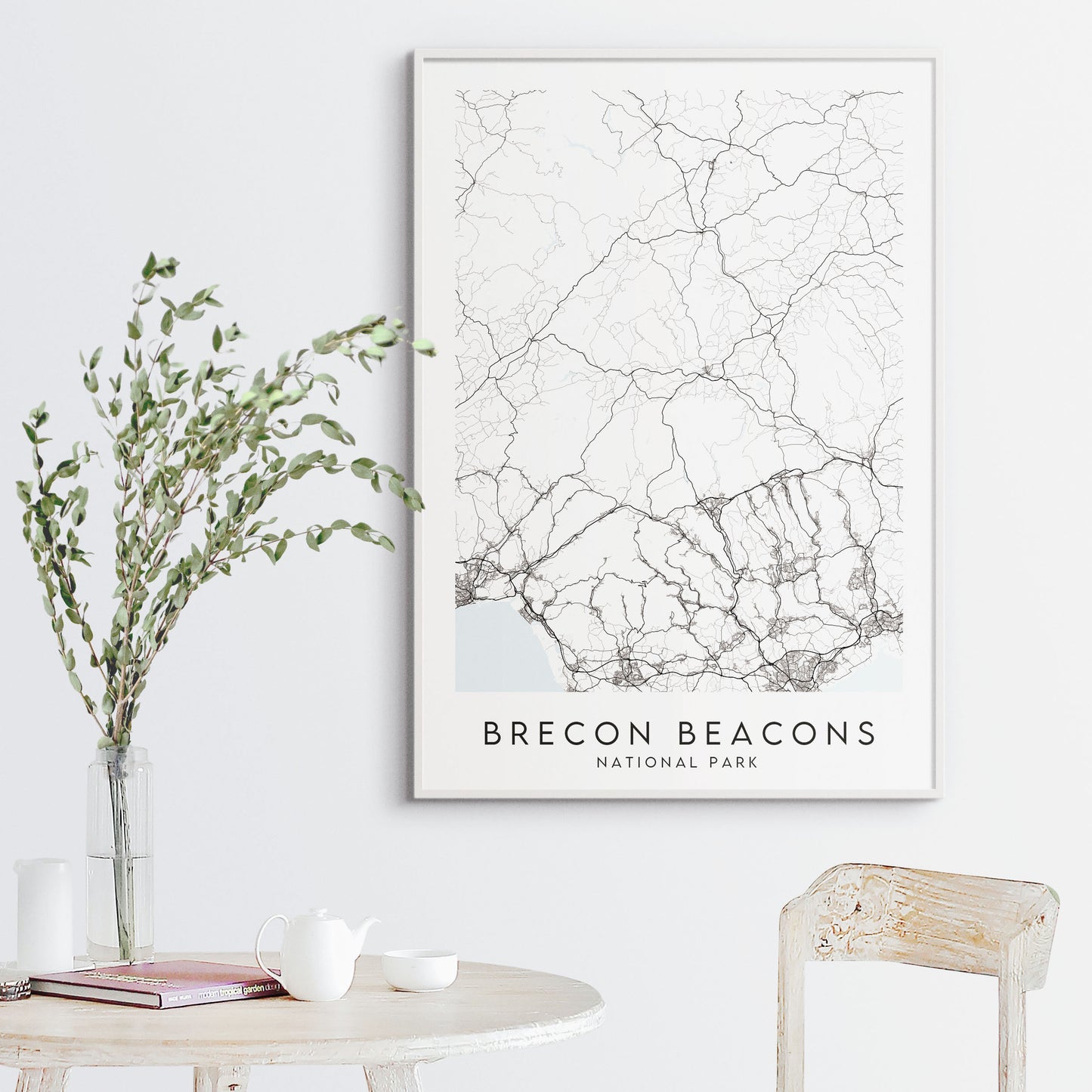 Brecon Beacons National Park Map Print - Wales
