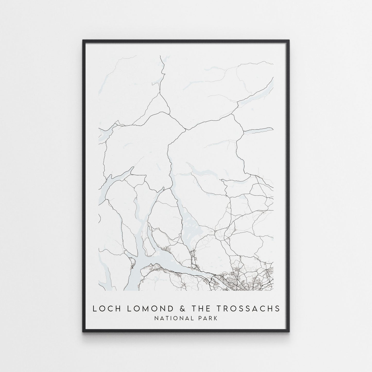 Loch Lomond & The Trossachs National Park Map Print
