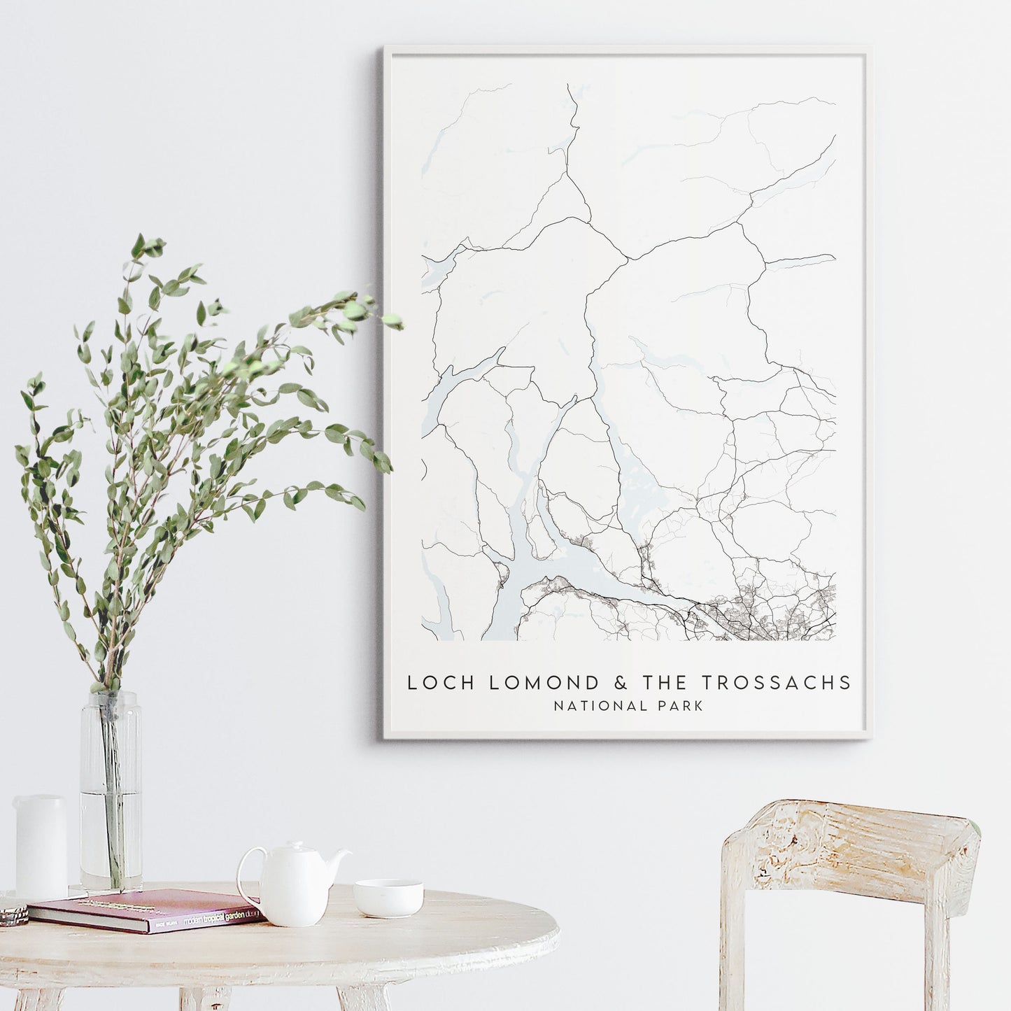 Loch Lomond & The Trossachs National Park Map Print