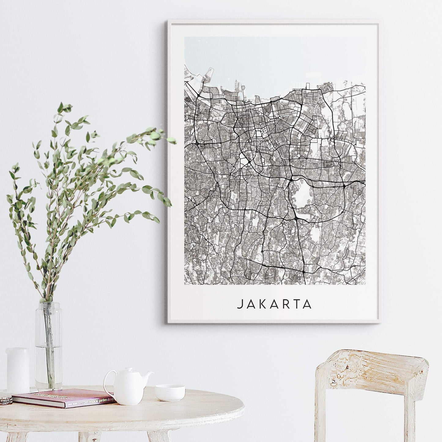 Jakarta Map Print - Indonesia