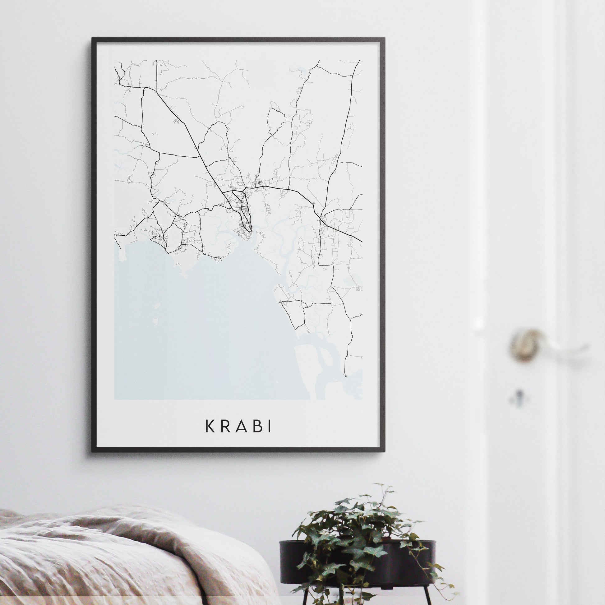 Krabi Map Print - Thailand