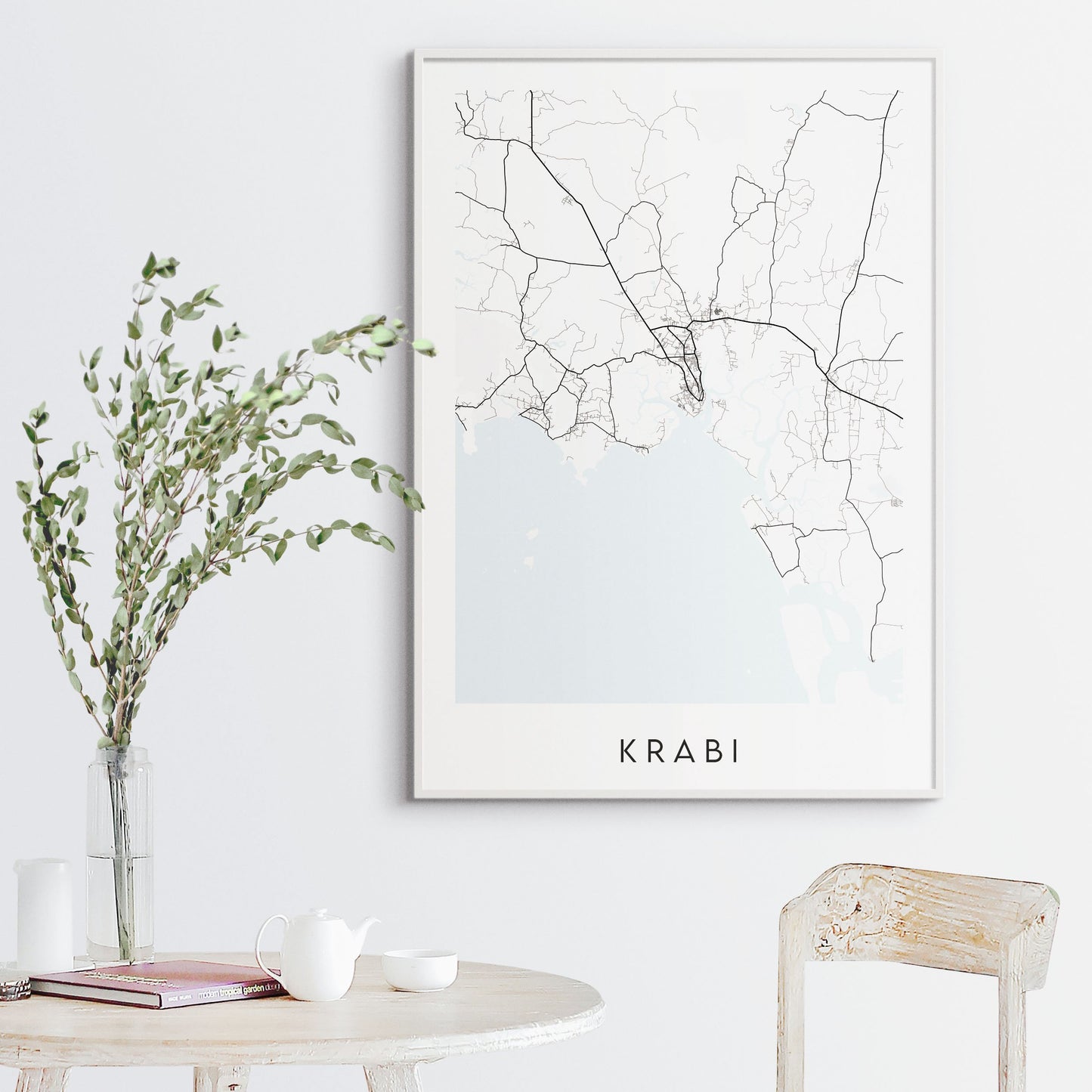 Krabi Map Print - Thailand