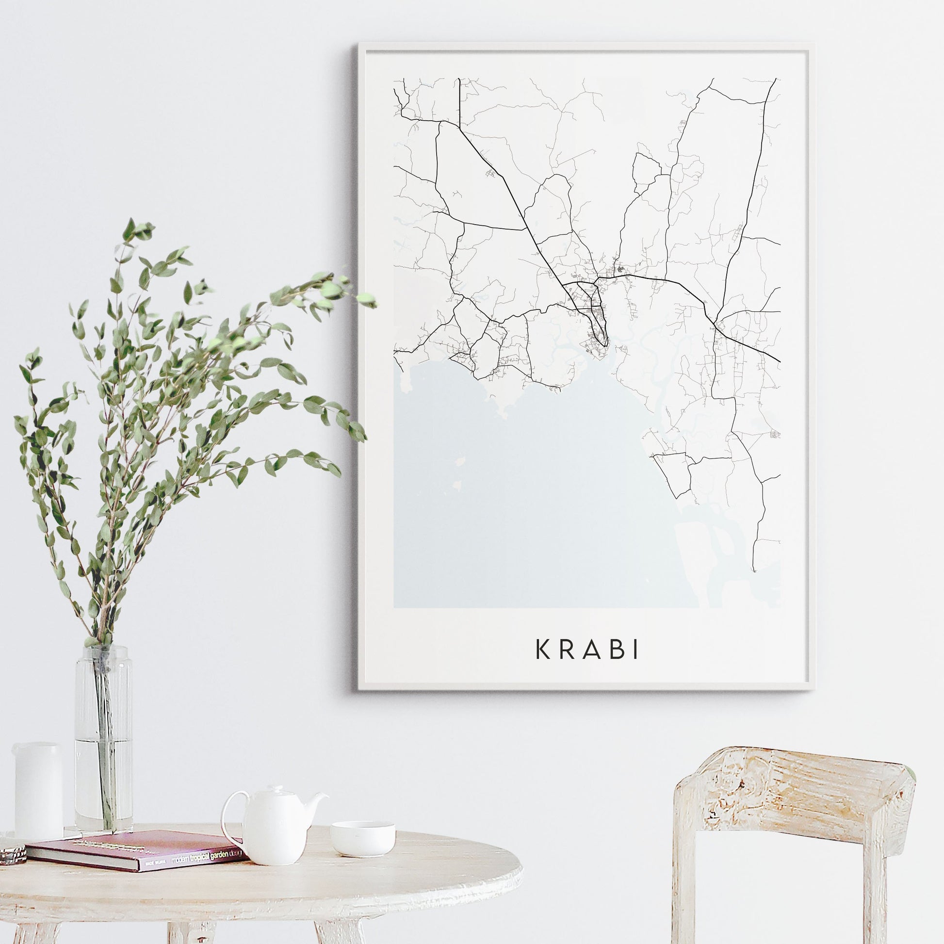 Krabi Map Print - Thailand