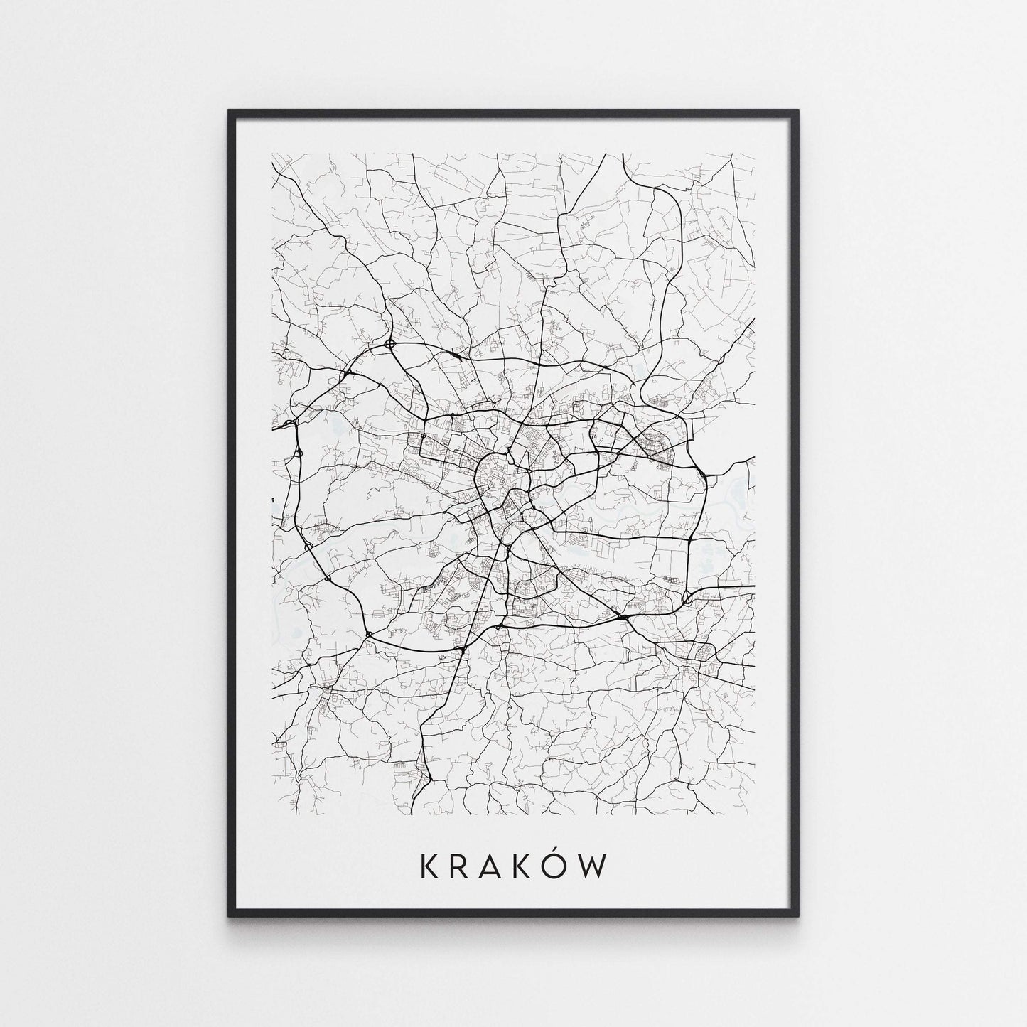 Krakow Map Print - Poland