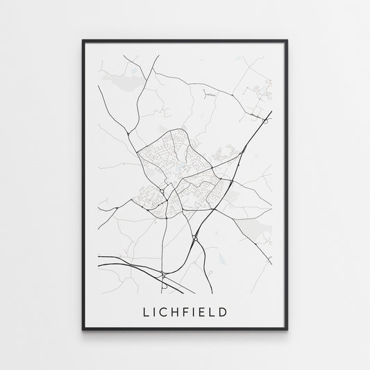 Lichfield Map Print