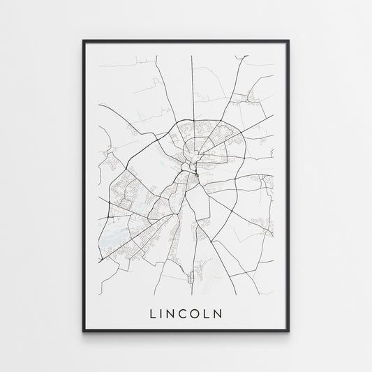 Lincoln Map Print